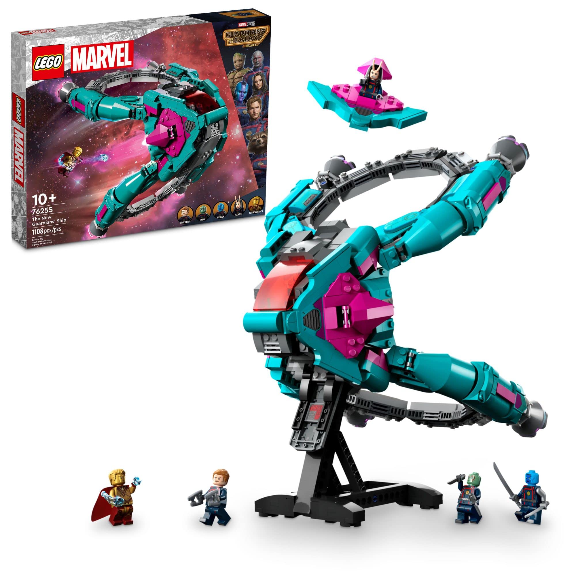 LEGO Marvel The New Guardians’ Ship 76255 Building Set - 5 Minifigures Spaceship Model Kit from Guardians of The Galaxy 3 | Super Hero Collectible Toy for Kids & Teens Ages 10+ | Great for Display, Play & Gift Giving