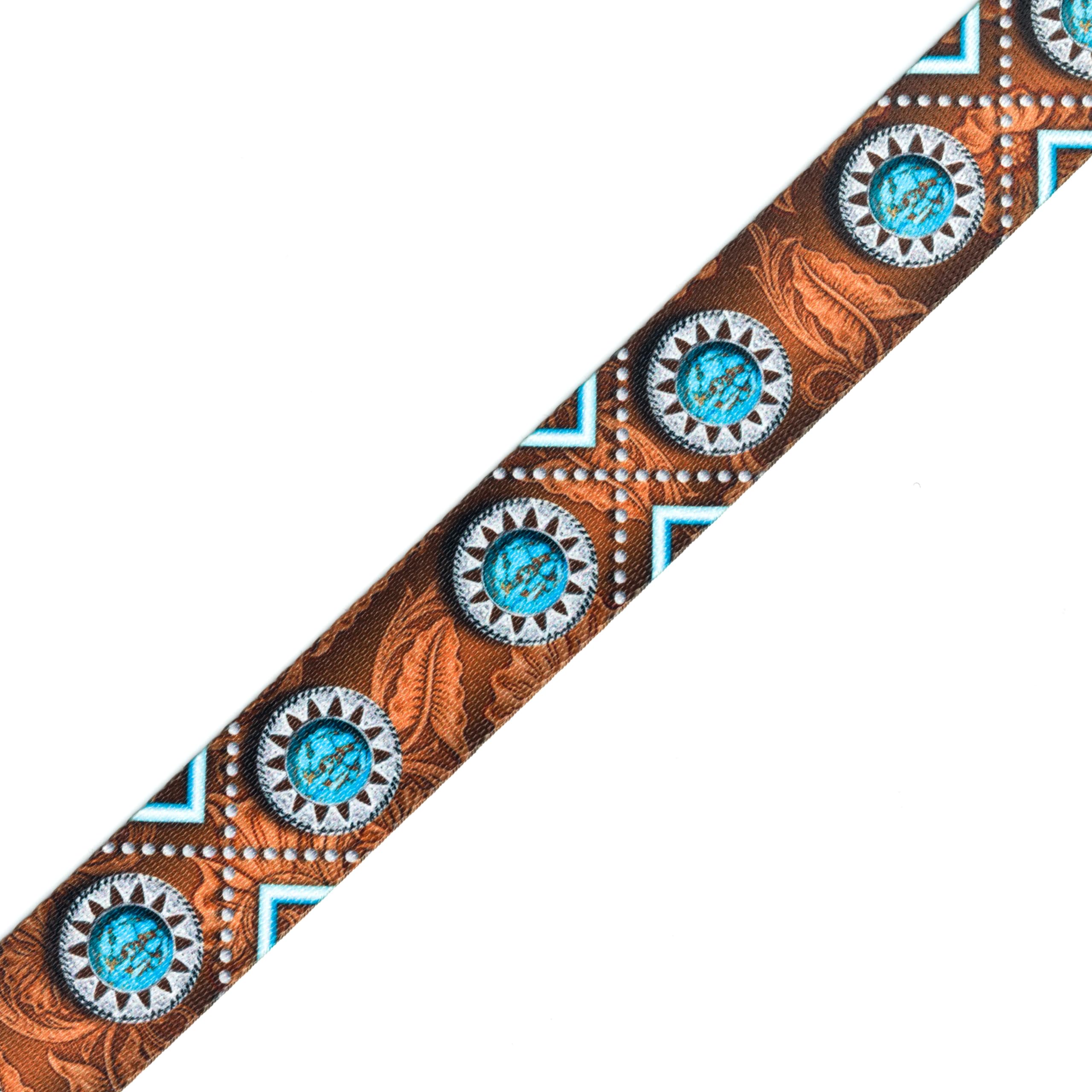 Country Brook Design - Saddle Up Polyester Webbing Dog Collar - Durable Nylon Pet Collar for Medium & Large Dogs - Perfect for Training, Hiking & Outdoor Adventures