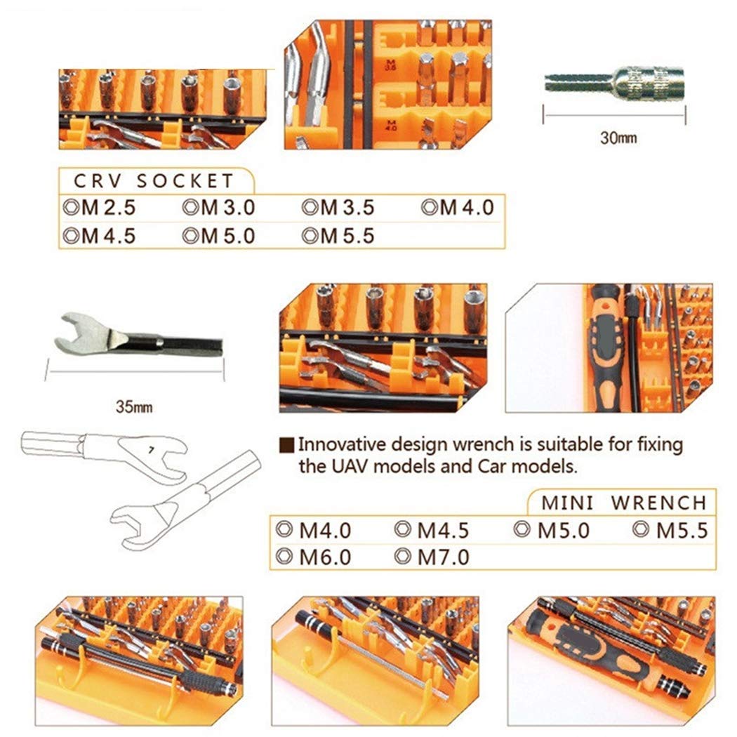52 in 1 Precision Screwdriver Set - Professional DIY Repair Tool Kit for iPhone, Laptop, Watch, Glasses & Electronics - Magnetic Screwdriver Kit with Case & Drill Bits - Perfect for Home, Office & Tech Repairs