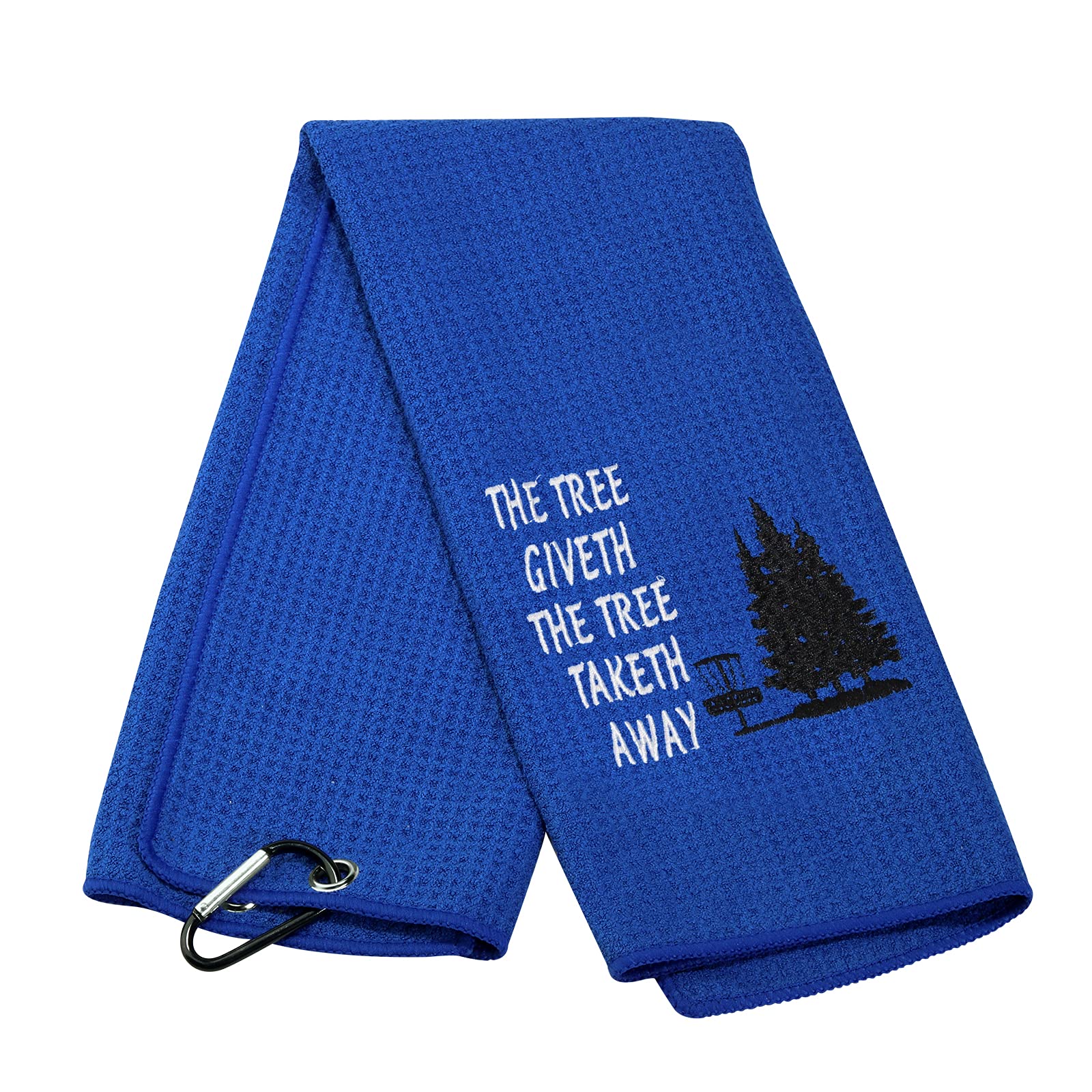 Premium Disc Golf Towel with Clip - The Tree Giveth The Tree Taketh Away - Durable & Absorbent Golf Accessory for Players - Perfect Golf Gift for Outdoor Sports Enthusiasts - Ideal for Wiping Discs & Hands During Tournaments