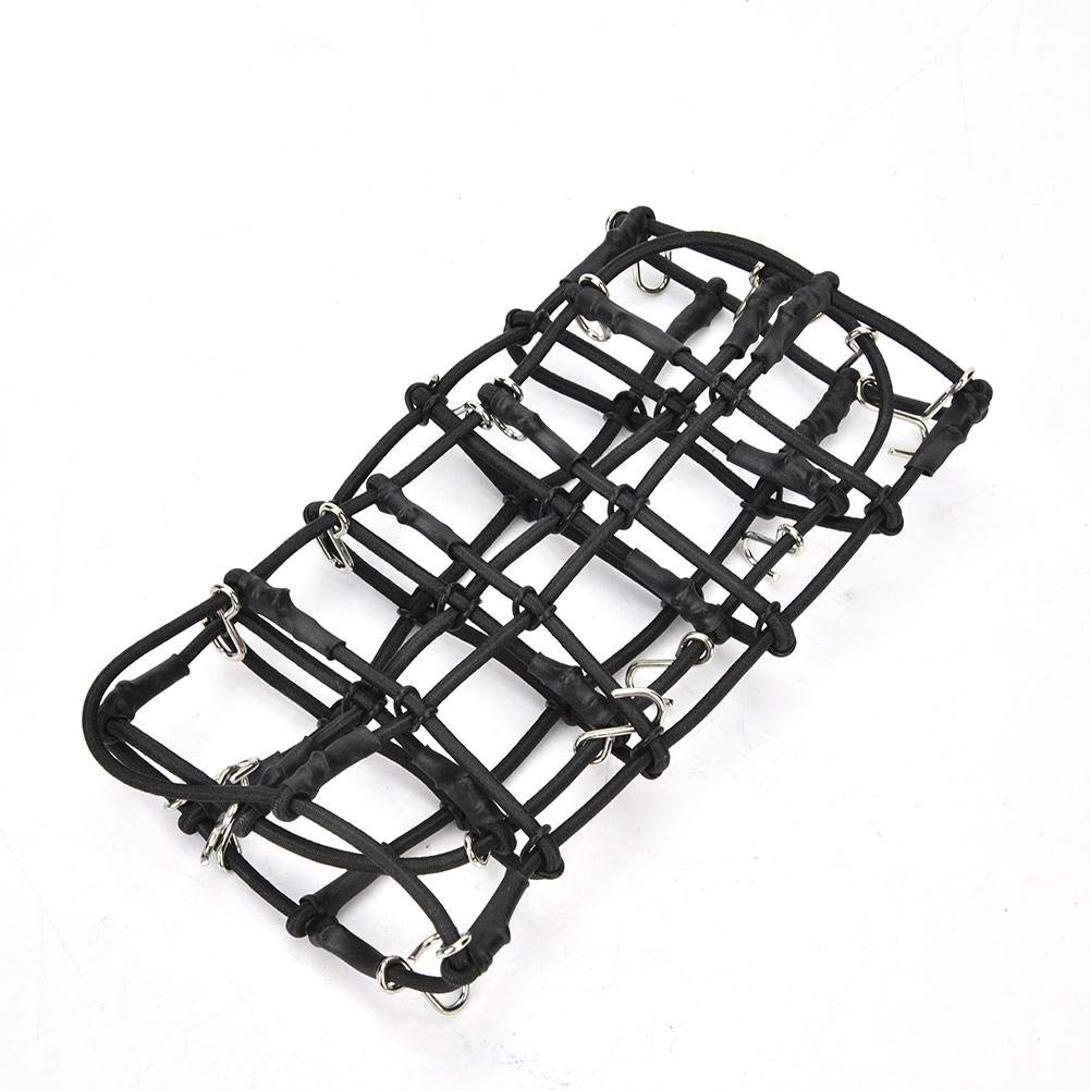 NITRIP RC Car Wooden Box - High Simulation Elastic RC Truck for Crawler Cars, Decorative Luggage Net Set (Black) - Perfect for RC Enthusiasts & Off-Road Adventure Displays