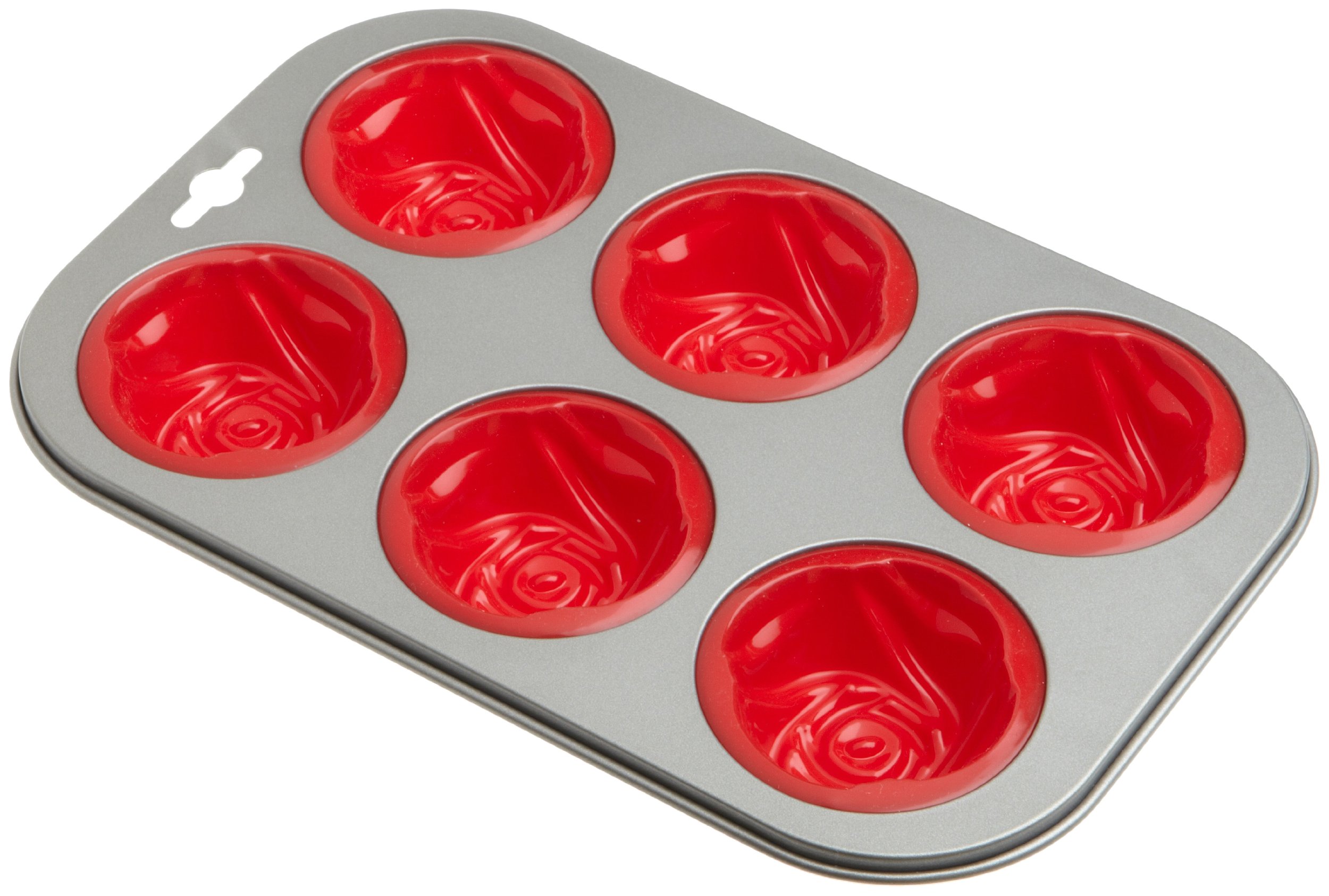 Kaiser Bakeware Flexo'Belle 6-Cup Rose Bundt Cake Pan - Perfect for Baking Elegant Rose-Shaped Cakes, Cupcakes & Desserts for Parties, Weddings & Special Occasions