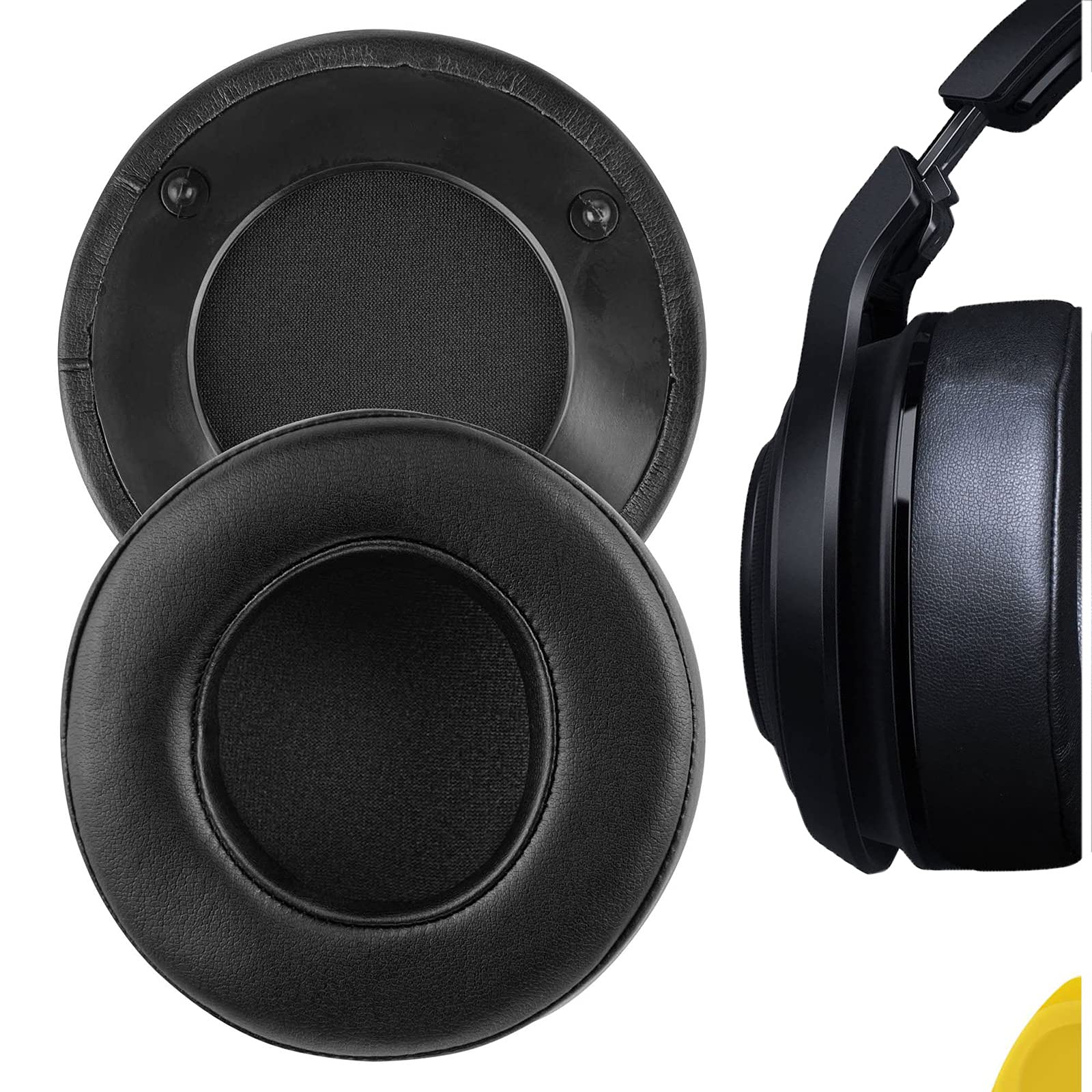 Geekria QuickFit Replacement Ear Pads for Razer Man O' War 7.1 Wireless/Wired Gaming Headset - Comfortable Memory Foam Ear Cushions & Breathable Ear Cups Cover (Black) - Perfect for Destiny 2 & Overwatch Tournament Edition Gaming Sessions