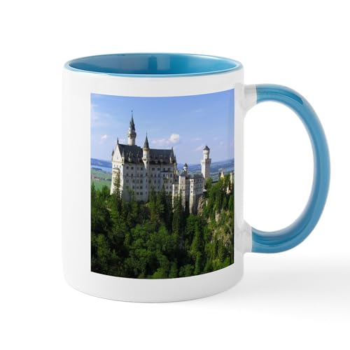 White/Blue Inside - Neuschwanstein Castle Mugs