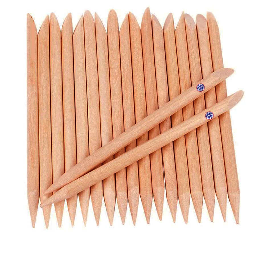 24pcs Wooden Cuticle Pusher Sticks - Professional Manicure & Pedicure Tools for Nail Care, Cuticle Removal & Eyelash Extension | Perfect for Home Salon, DIY Nail Art & Beauty Treatments