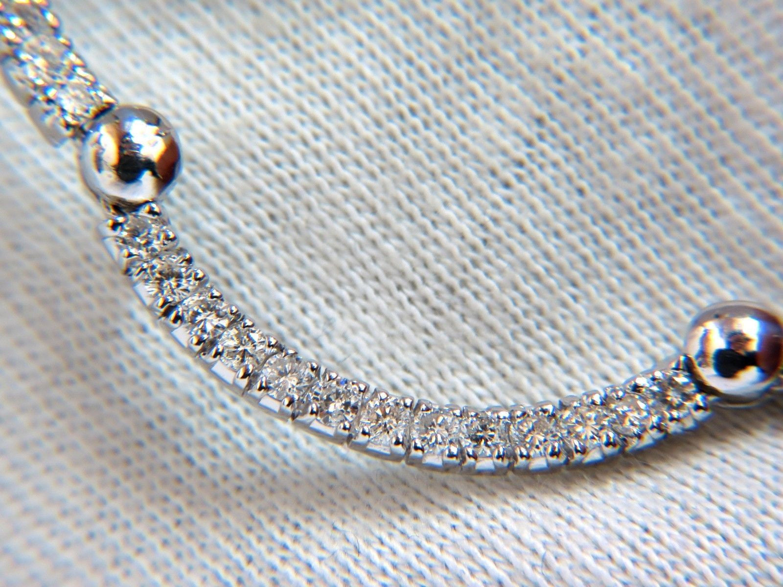 2.26ct Natural Diamonds Modern Arch Link Necklace - 14K Gold Ball Hinge G/VS Clarity - Elegant Jewelry for Weddings, Anniversaries & Special Occasions