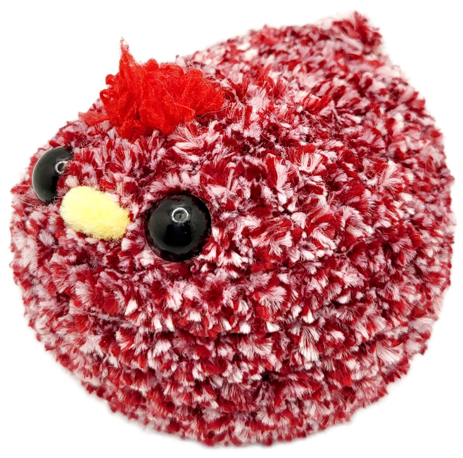Handmade Crochet Mini Chicken Plush Stuffed Animal Toy - Adorable Red Soft Toy for Kids, Nursery Decor, Baby Shower Gift, and Collectibles