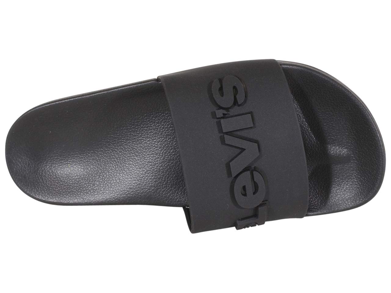Levi's 3D Slides Black Monochrome Men's Sandals with Logo - Size 12 | Comfortable Summer Slides for Beach, Pool & Casual Wear