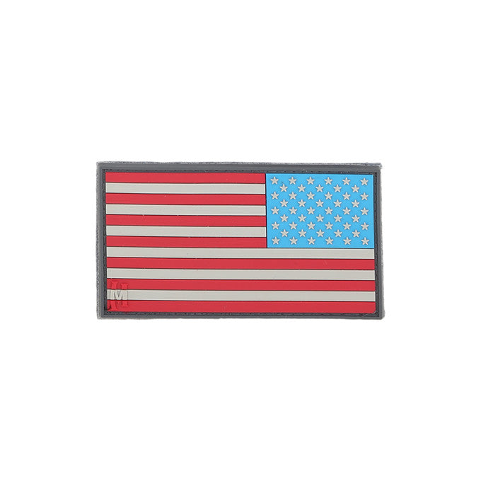 Reverse USA Flag Morale Patch - Small Hook & Loop Patch for Military, Tactical Gear & Backpacks - Patriotic Embroidered Badge for Veterans, First Responders & Outdoor Enthusiasts