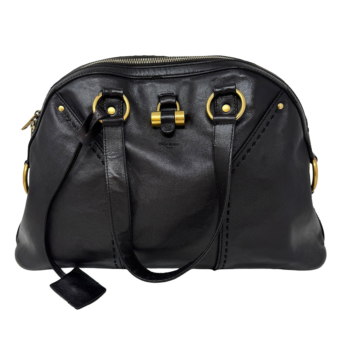 Yves Saint Laurent Rive Gauche Leather Handle Bag for Women - Luxury Designer Shoulder Purse for Work, Travel & Evening Events