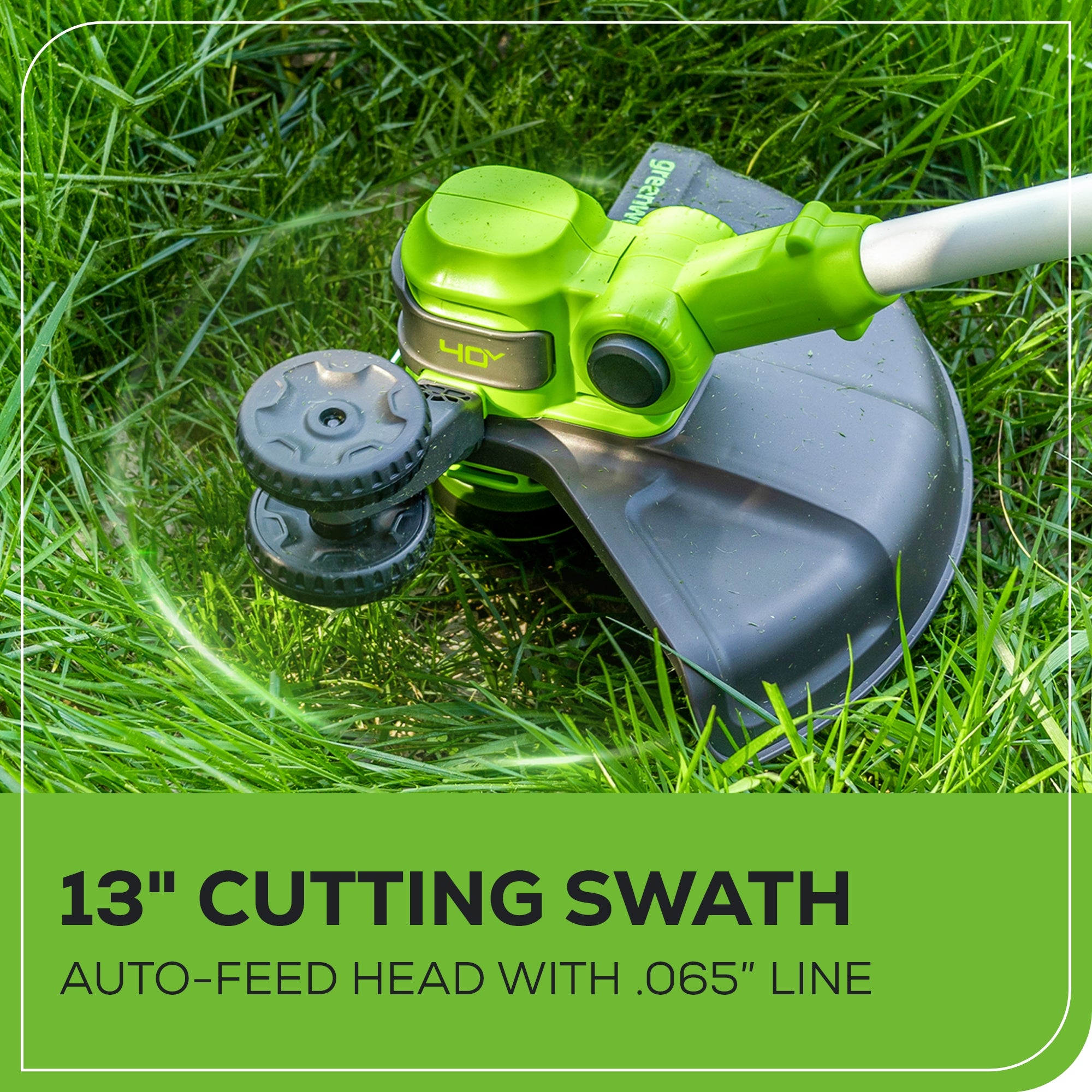 40V 13 Gen 2 Cordless Battery String Trimmer & Edger with 2.0Ah USB Battery & Fast Charger - Lightweight Lawn Tool for Yard Maintenance, Landscaping, and Garden Care