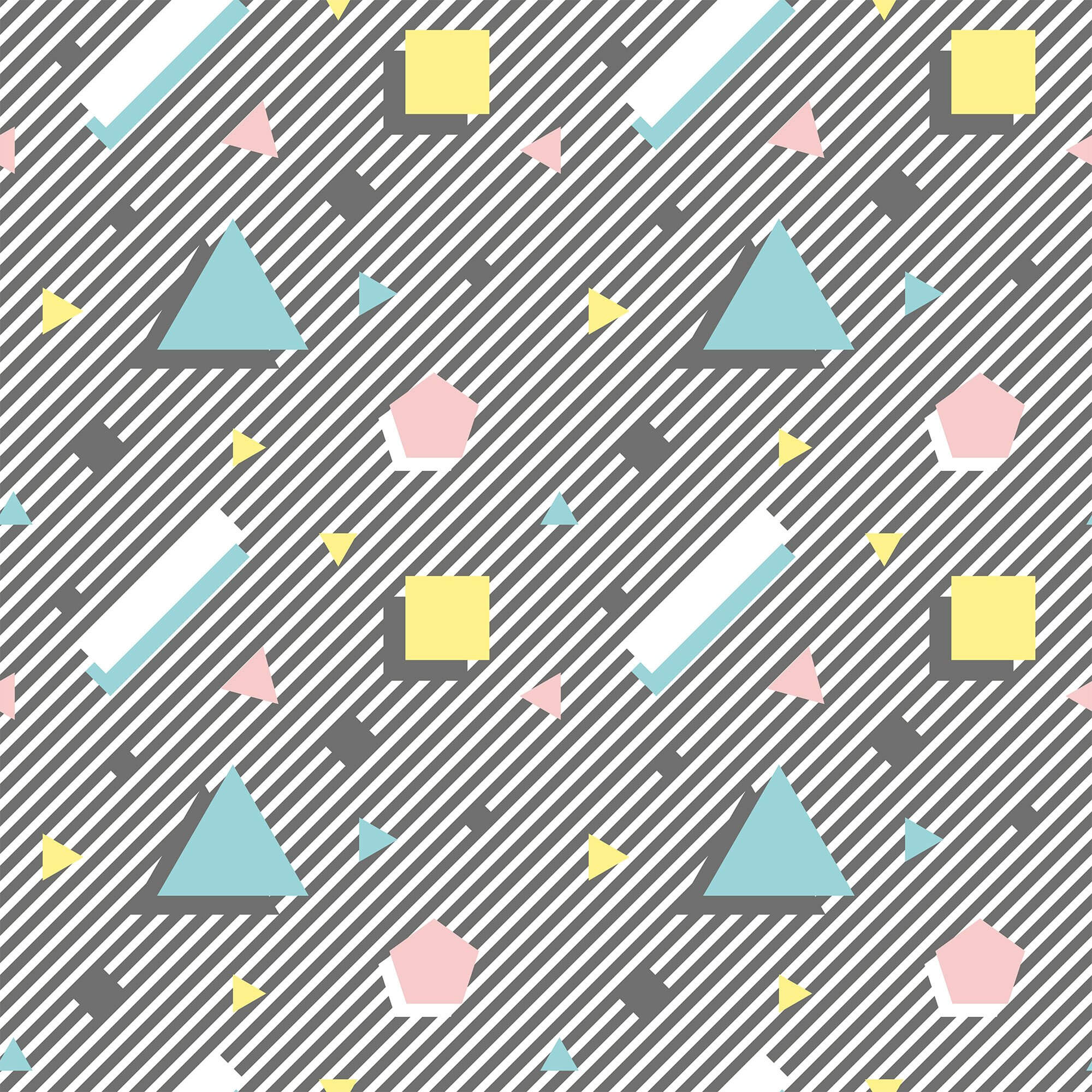 Pink and Yellow Geometric Peel and Stick Removable Wallpaper - Self-Adhesive Wall Decor for Nursery, Bedroom, or Office - Easy to Apply and Remove - 1160