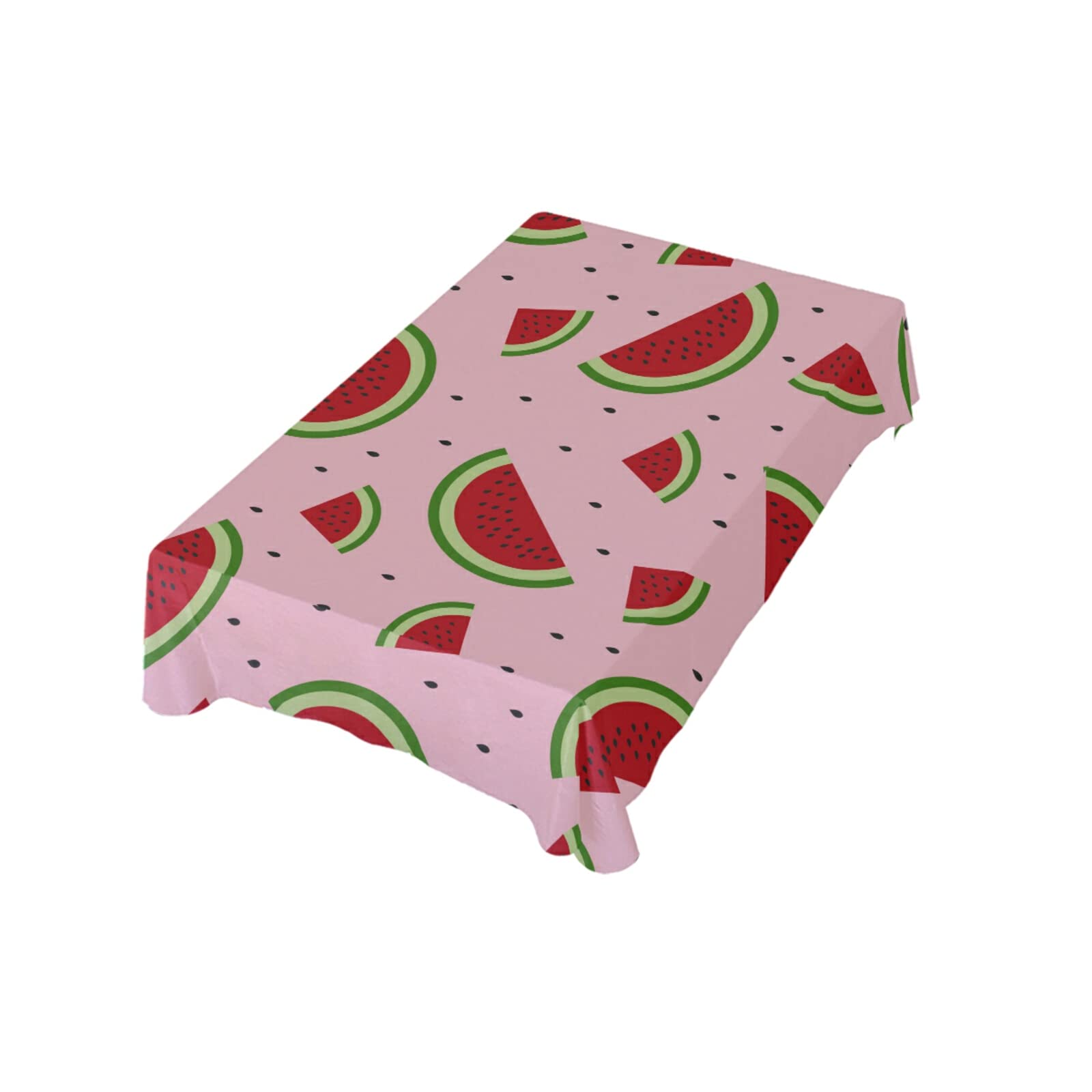 ALAZA 60 x 120 Inch Rectangle Tablecloth - Pink Watermelon Print Wrinkle-Free Washable Fabric Table Cover for Dining, Parties, Christmas & Thanksgiving Decor | Perfect for Home, Restaurants, and Special Events