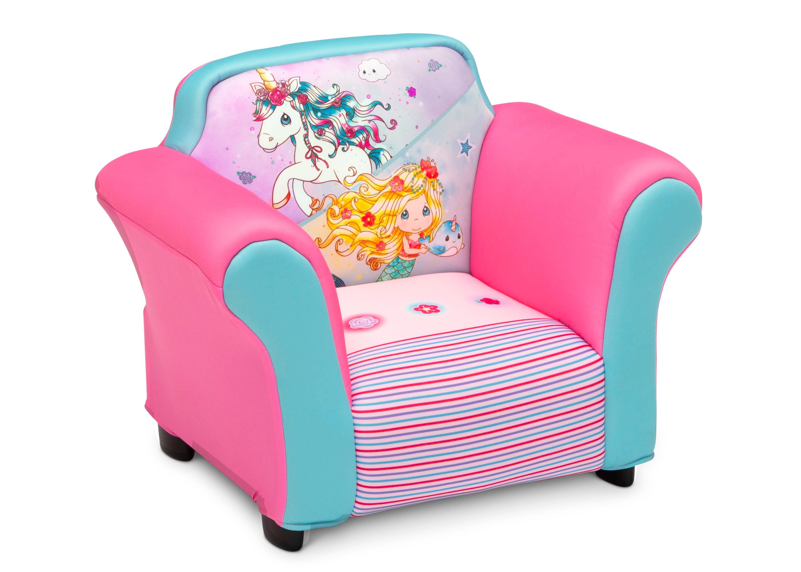 Precious Moments Upholstered Accent Chair with Sculpted Plastic Frame - Perfect for Living Room, Bedroom or Nursery Decor