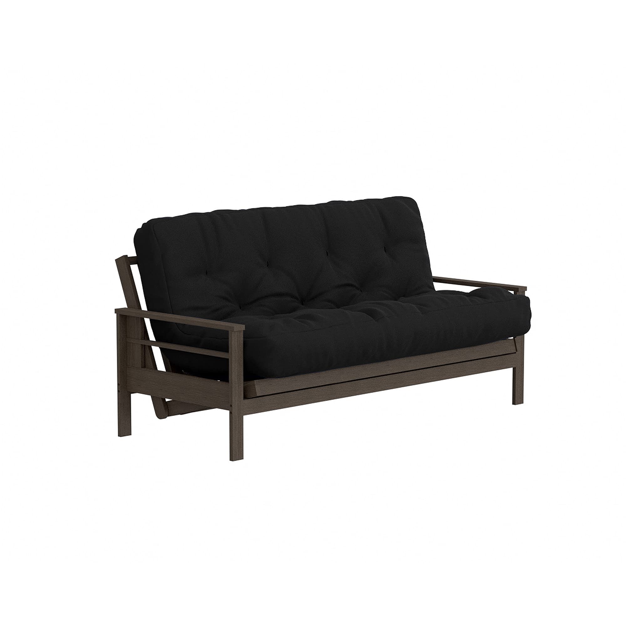 Royal Sleep Products by The Futon Factory 8 Inch Twin Size Foam Futon Mattress - CertiPUR-US Certified, Made in USA - Solid Black Fabric (Frame Not Included) - Perfect for Guest Rooms, Dorms & Small Spaces