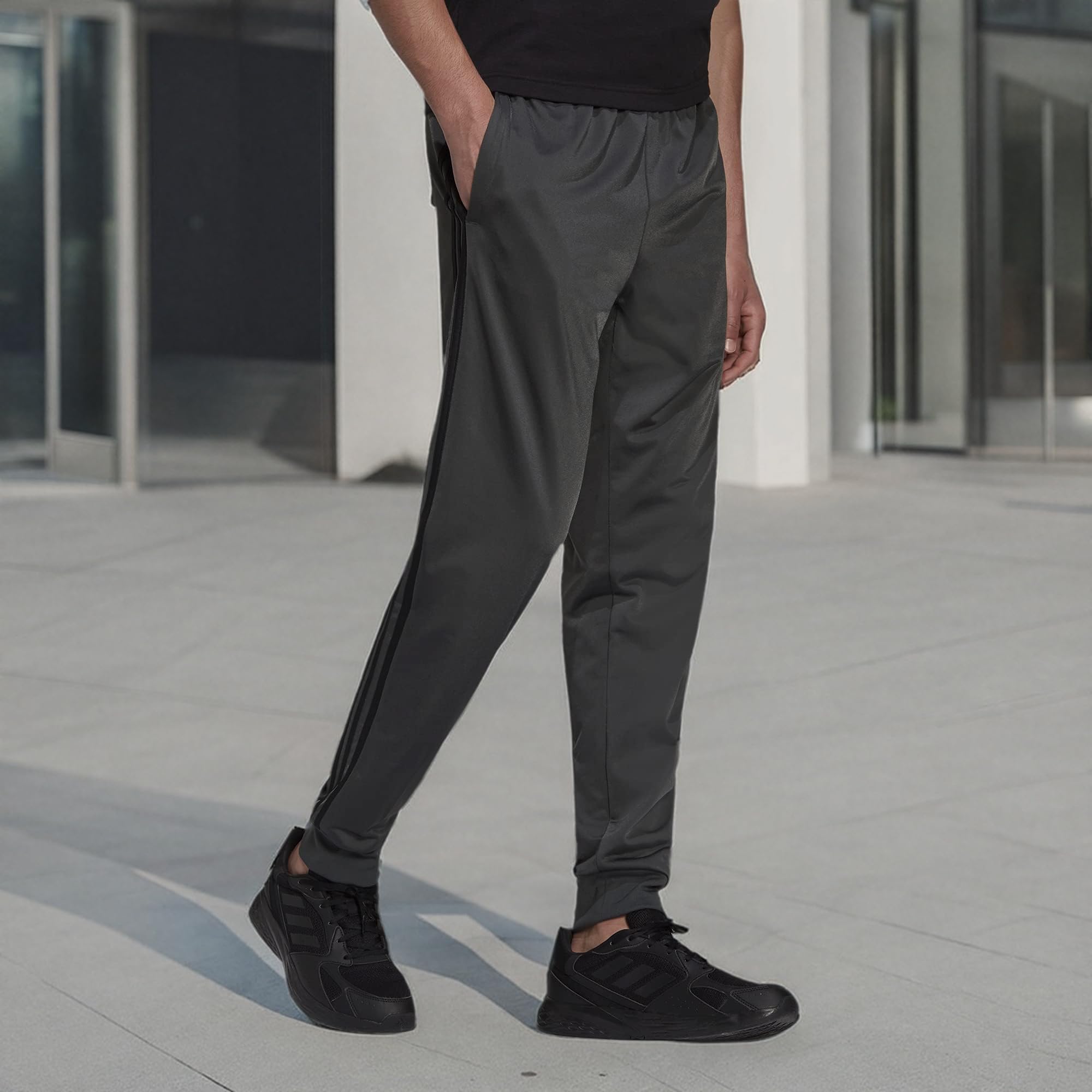 Adidas Men's Essentials 3-Stripes Tricot Jogger Pants - Comfortable Athletic Sweatpants for Running, Gym & Casual Wear