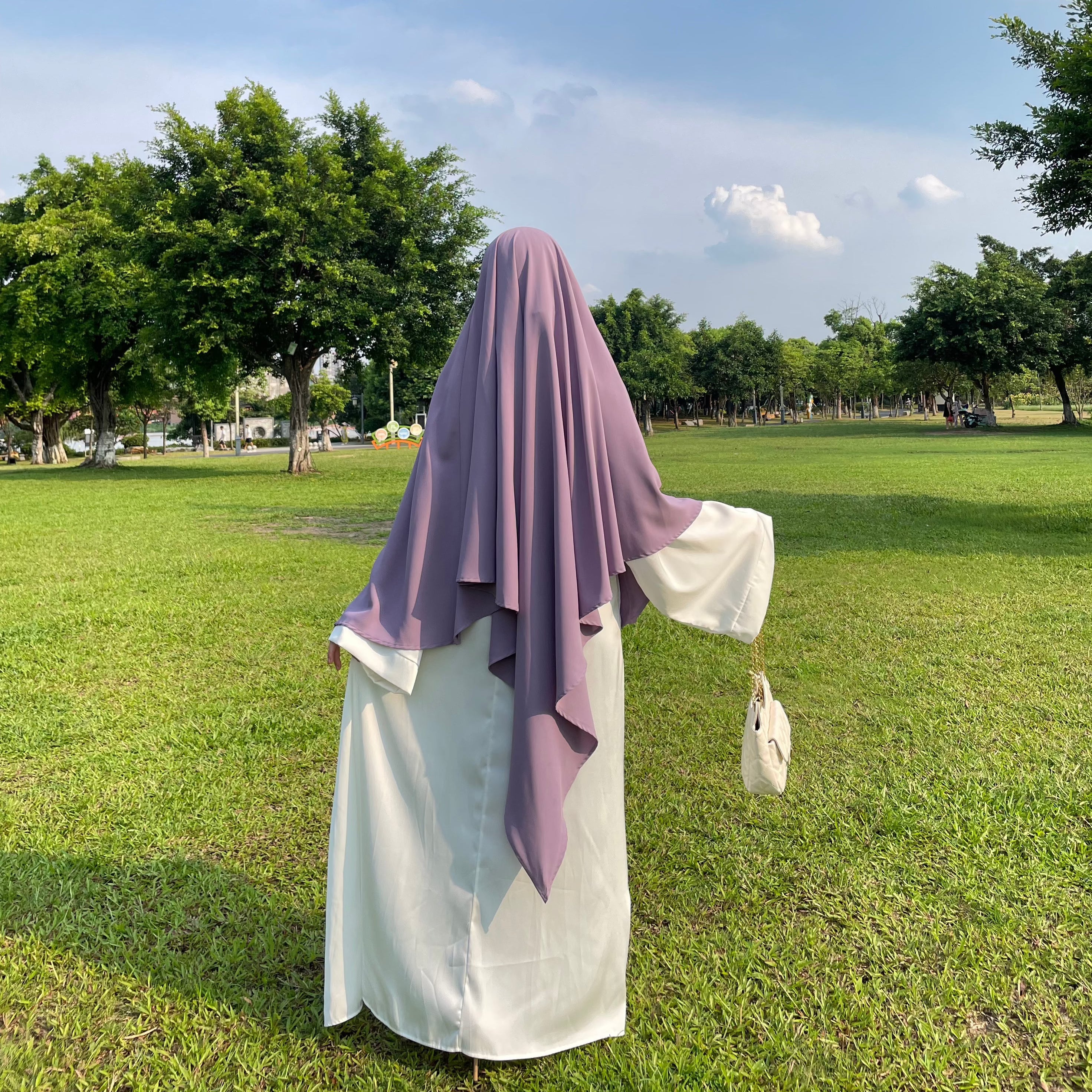 CL55 UPF 50+ Sun Protective Single Layer Khimar Hijab - Lightweight Muslim Scarf in 15 Colors for Women | Perfect for Outdoor Activities, Beach, Travel & Daily Wear