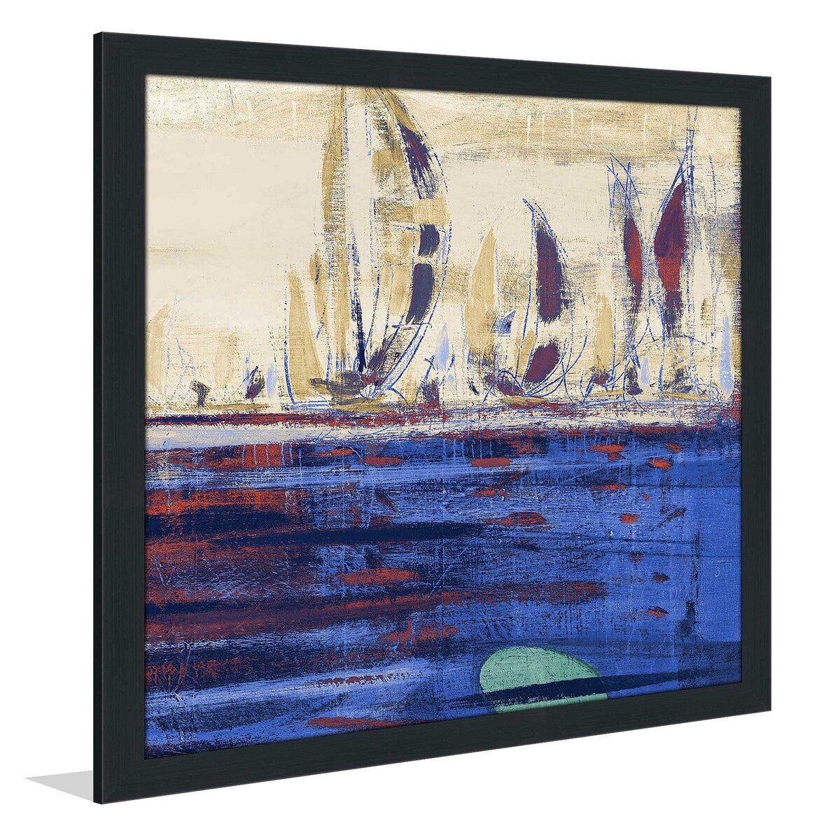 Blue Calm Waters Square II Acrylic Wall Art Print - Modern Home Decor for Living Room, Bedroom & Office