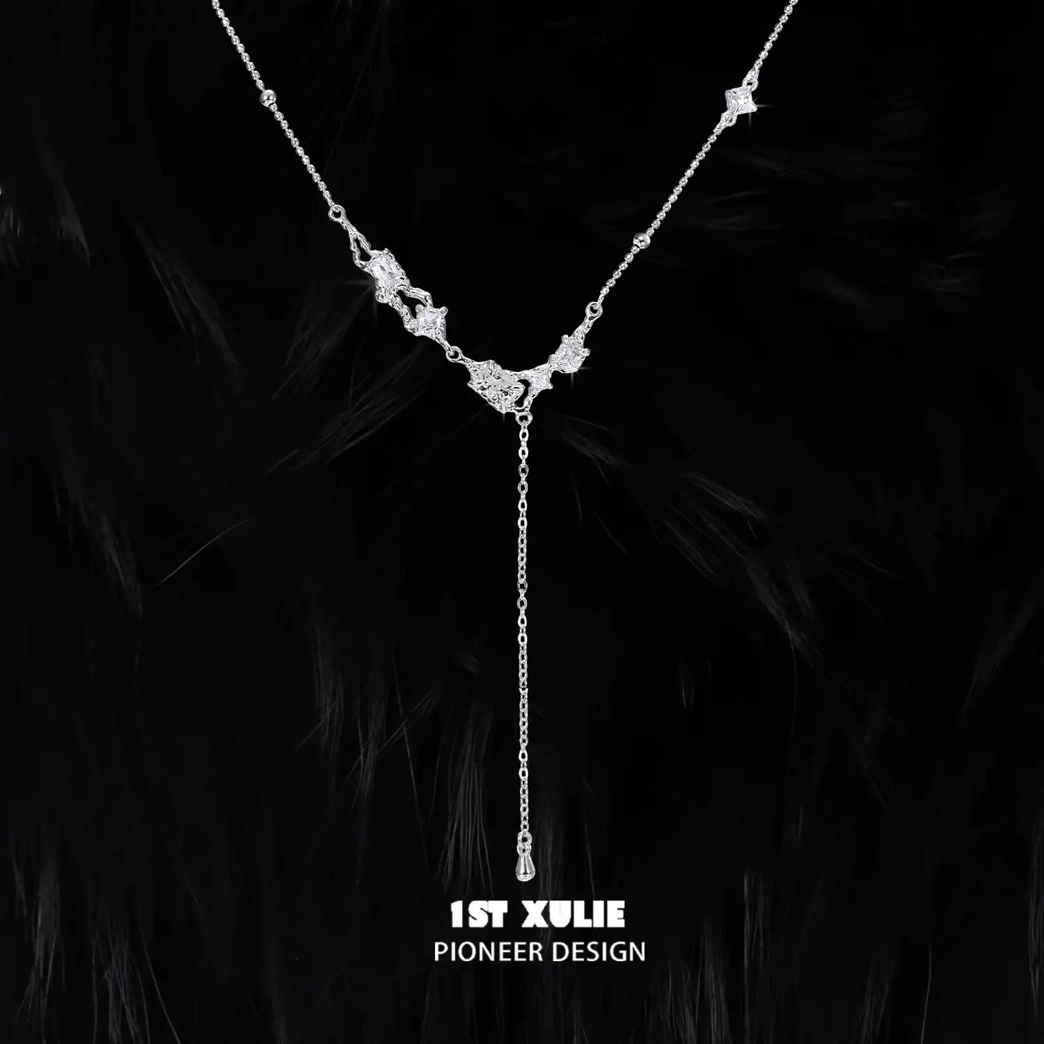 Silver Angel S925 Sterling Silver Zircon Tassel Choker Necklace for Women - Elegant Layering Piece for Parties, Weddings & Everyday Wear
