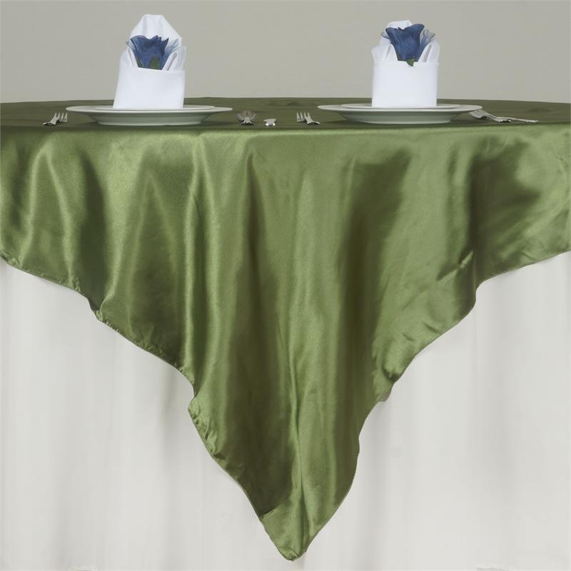 90 x 90 Inch Satin Table Overlay - Premium Square Tablecloth for Weddings, Parties & Events - Elegant Dining Table Cover for Home Decor & Special Occasions