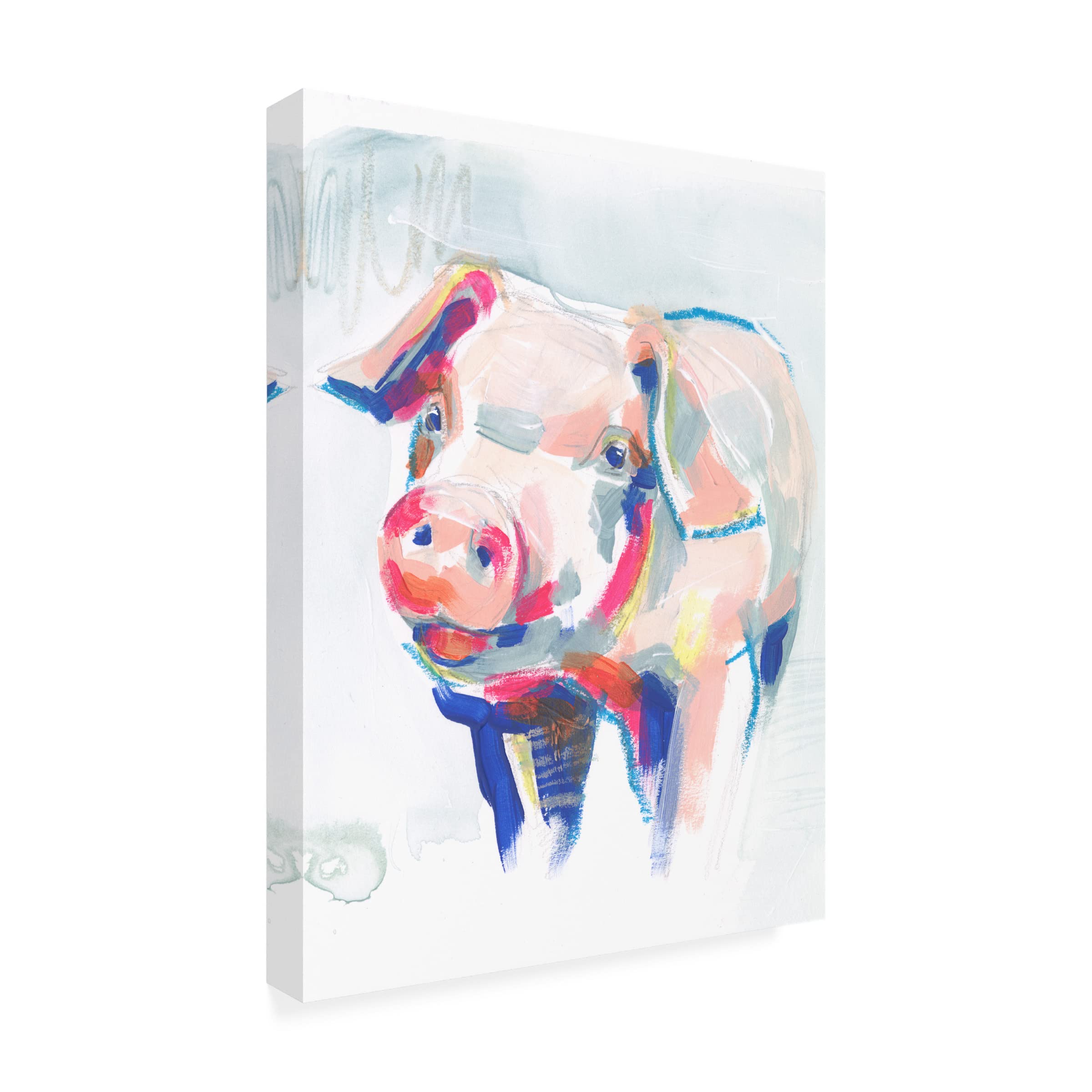 Trademark Fine Art 'Fluorescent Farm IV' Canvas Wall Art by Jennifer Paxton Parker - Vibrant Modern Farmhouse Decor for Living Room, Bedroom & Office