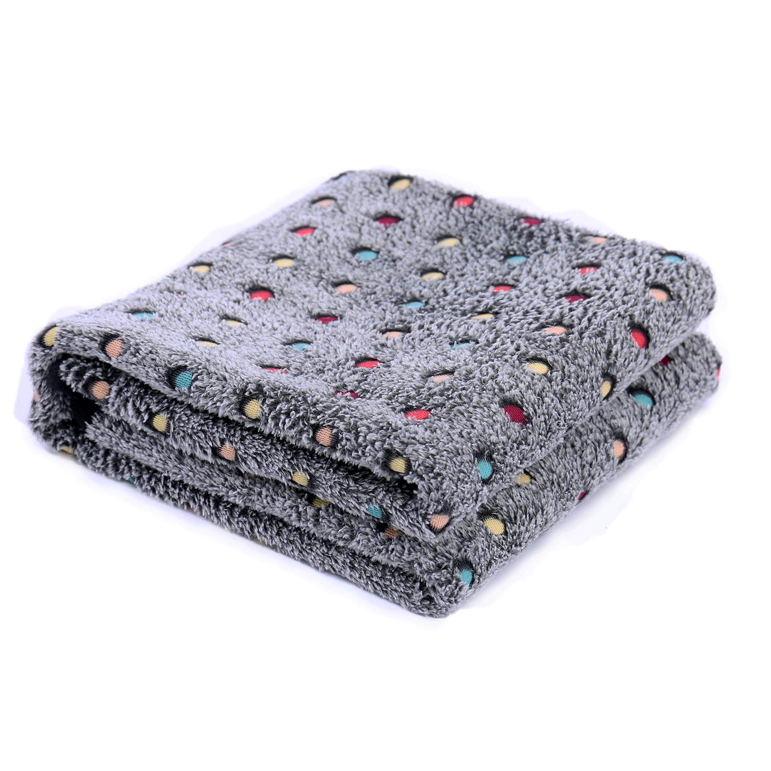 PAWZ Road Dog Blanket - Soft Fleece Pet Blanket for Dogs & Cats - Washable Small Gray Blanket for Couch, Bed & Travel - Cozy Pet Accessory for Home & Car