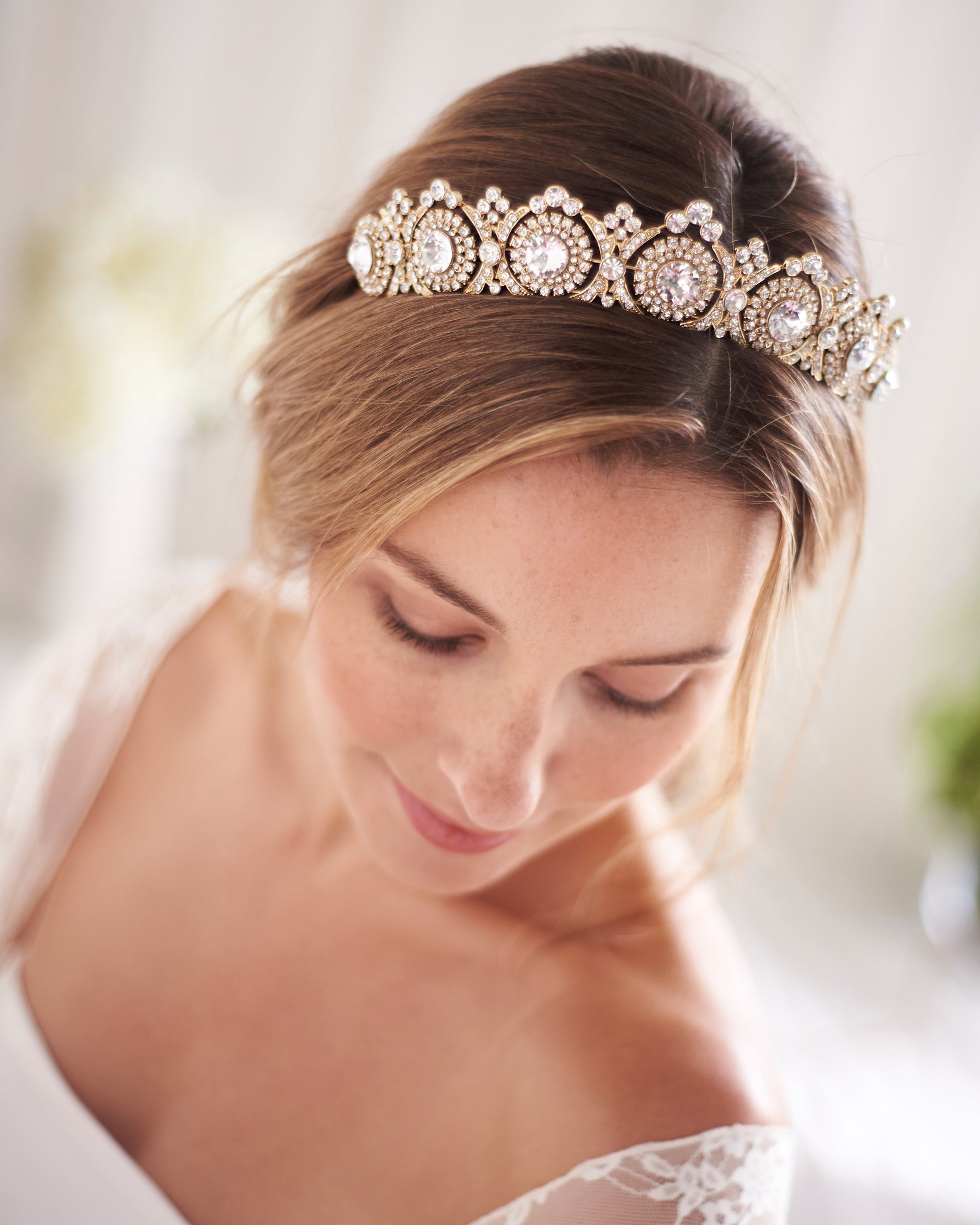 Joelle Vintage Crown - Elegant Rhinestone Tiara for Women | Perfect for Weddings, Prom, Pageants & Special Occasions