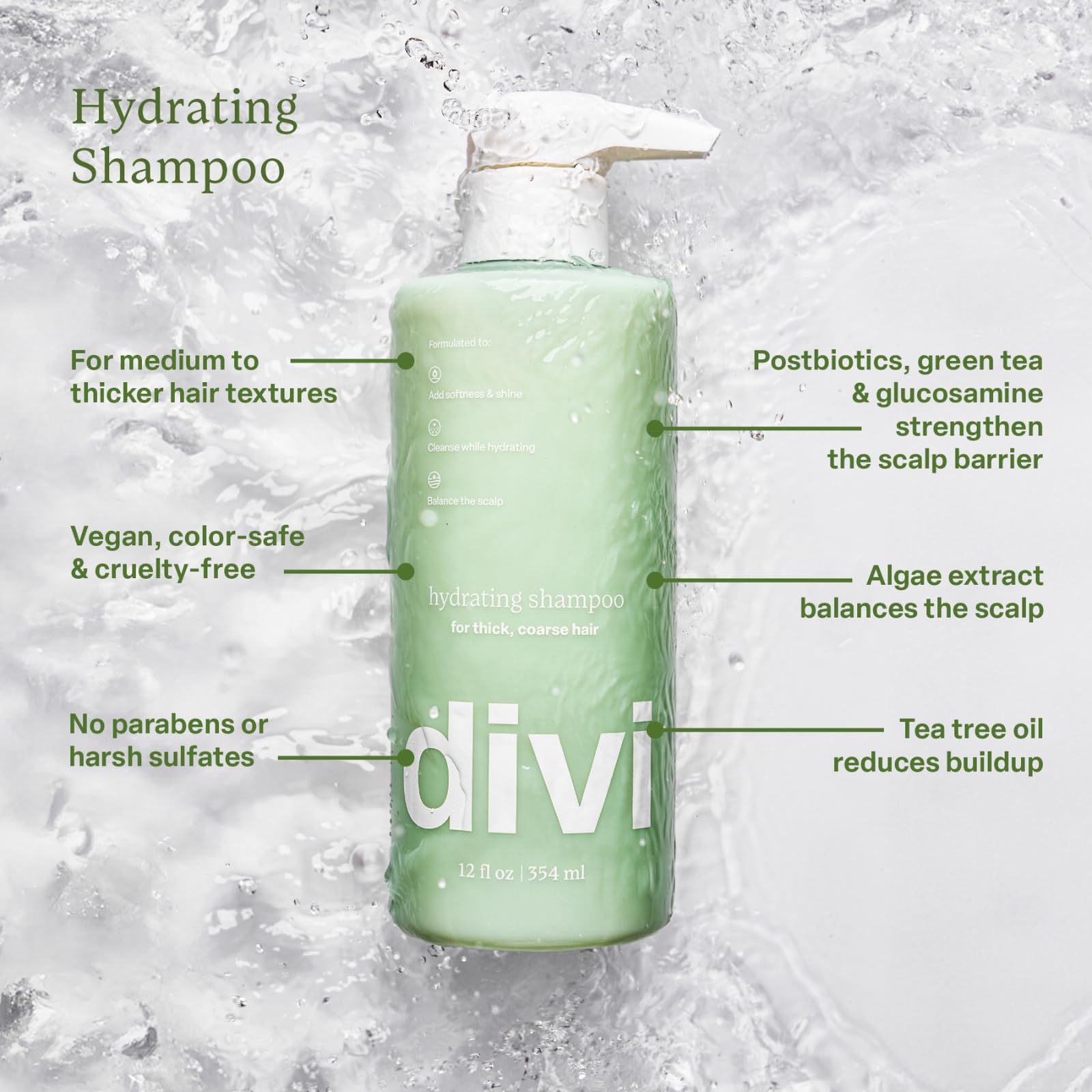 Divi Hydrating & Refreshing Haircare Bundle - Moisturizing Shampoo & Conditioner Set for Dry Damaged Hair | Deep Nourishment & Revitalization Treatment | Perfect for Daily Use & Salon-Quality Results at Home