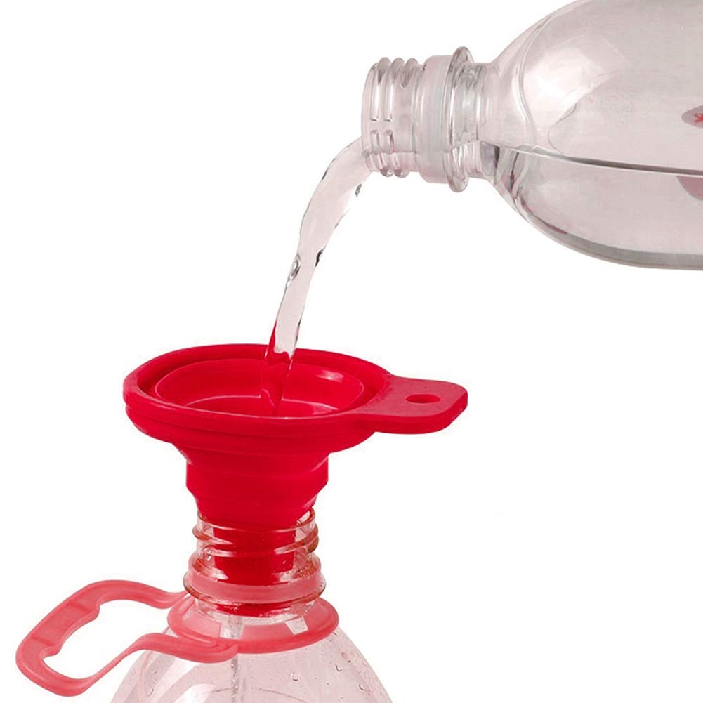 Collapsible Silicone Funnel for Automotive Oils & Lubricants - Mini Folding Telescopic Long Neck Funnel for Engine Oil & Liquid Dispensing - Perfect for DIY Car Maintenance, Motorcycle Care & Home Use