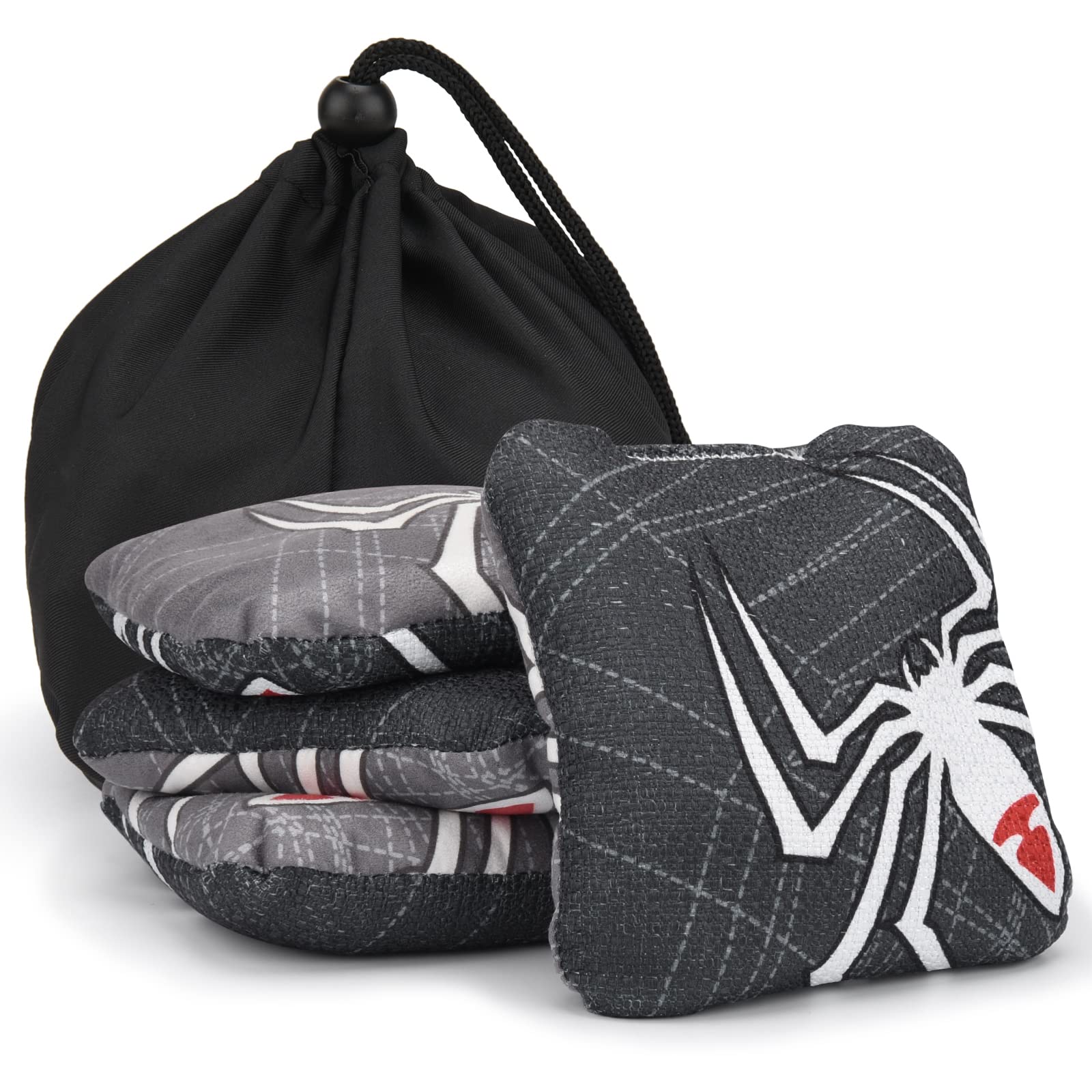 Premium Regulation Cornhole Bags Set of 4/8 - Professional Slick & Stick Bean Bags for Cornhole Game | Includes Storage Bag | Perfect for Backyard Parties, Tailgating & Outdoor Games