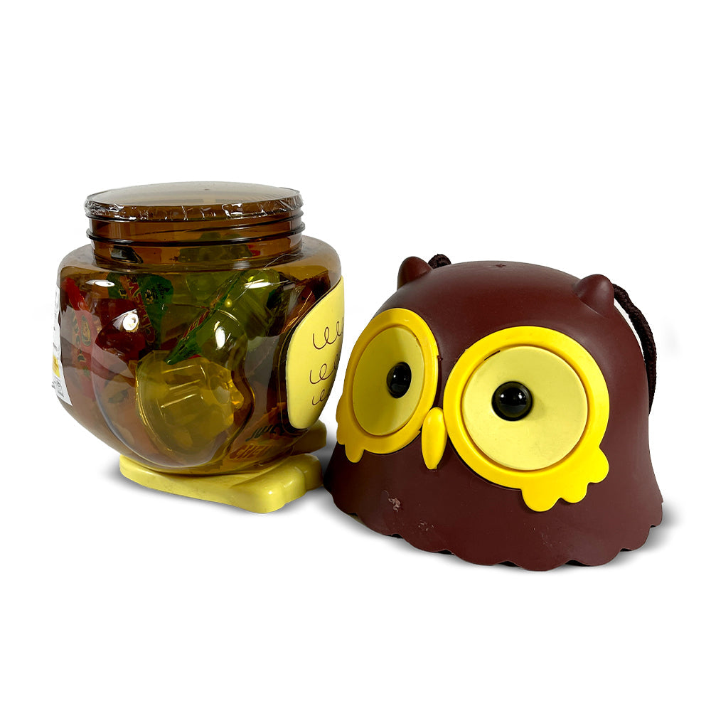 Josh Bosh Juicy Chew Fruit Jelly Cups Owl - 26oz Jar of Assorted Flavors | Sweet & Chewy Candy for Kids, Party Favors, Halloween Treats & Office Snacks