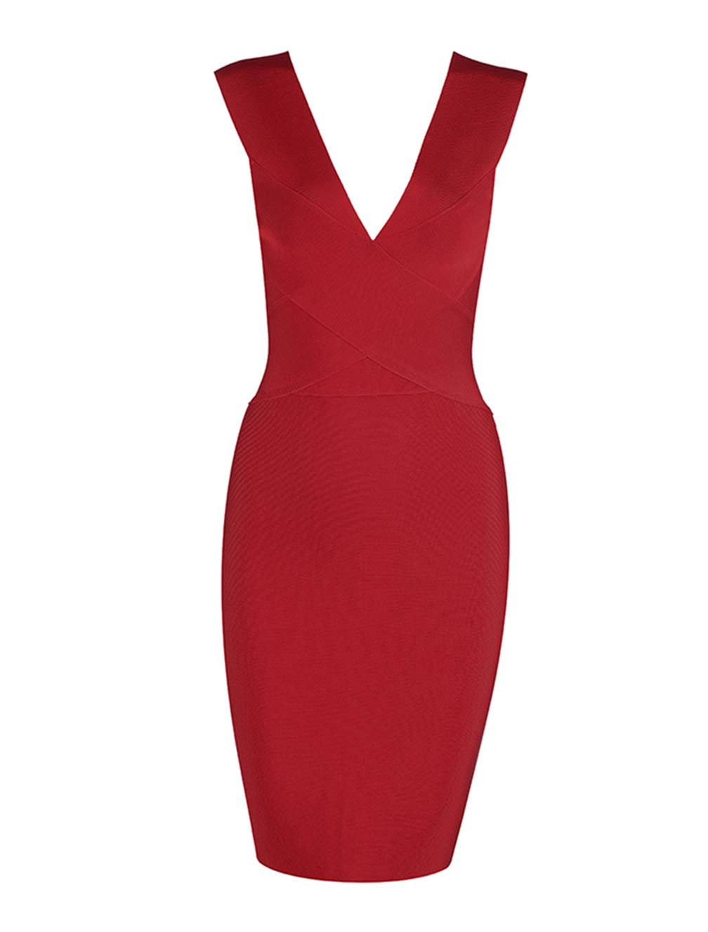 Chisu Women's Sexy Deep V-Neck Bandage Bodycon Party Dress - Perfect for Nightclubs, Cocktail Parties & Date Nights