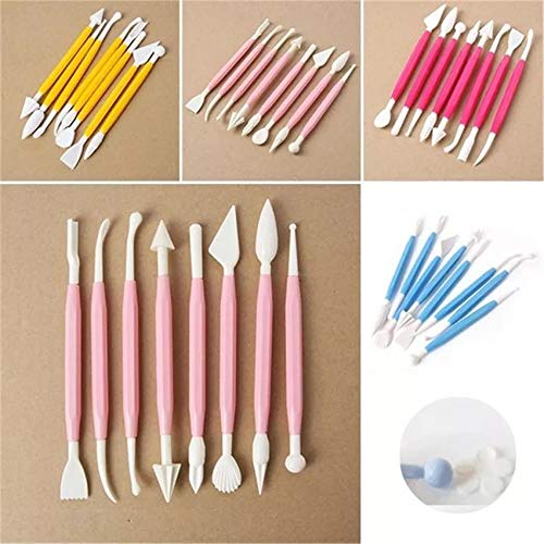 NF Noble Foods 9-Piece Fondant Modeling Tools Set - Professional Gum Paste & Cake Decorating Kit for Marshmallow Sculpting - Perfect for Birthday Cakes, Wedding Cakes & DIY Baking Projects