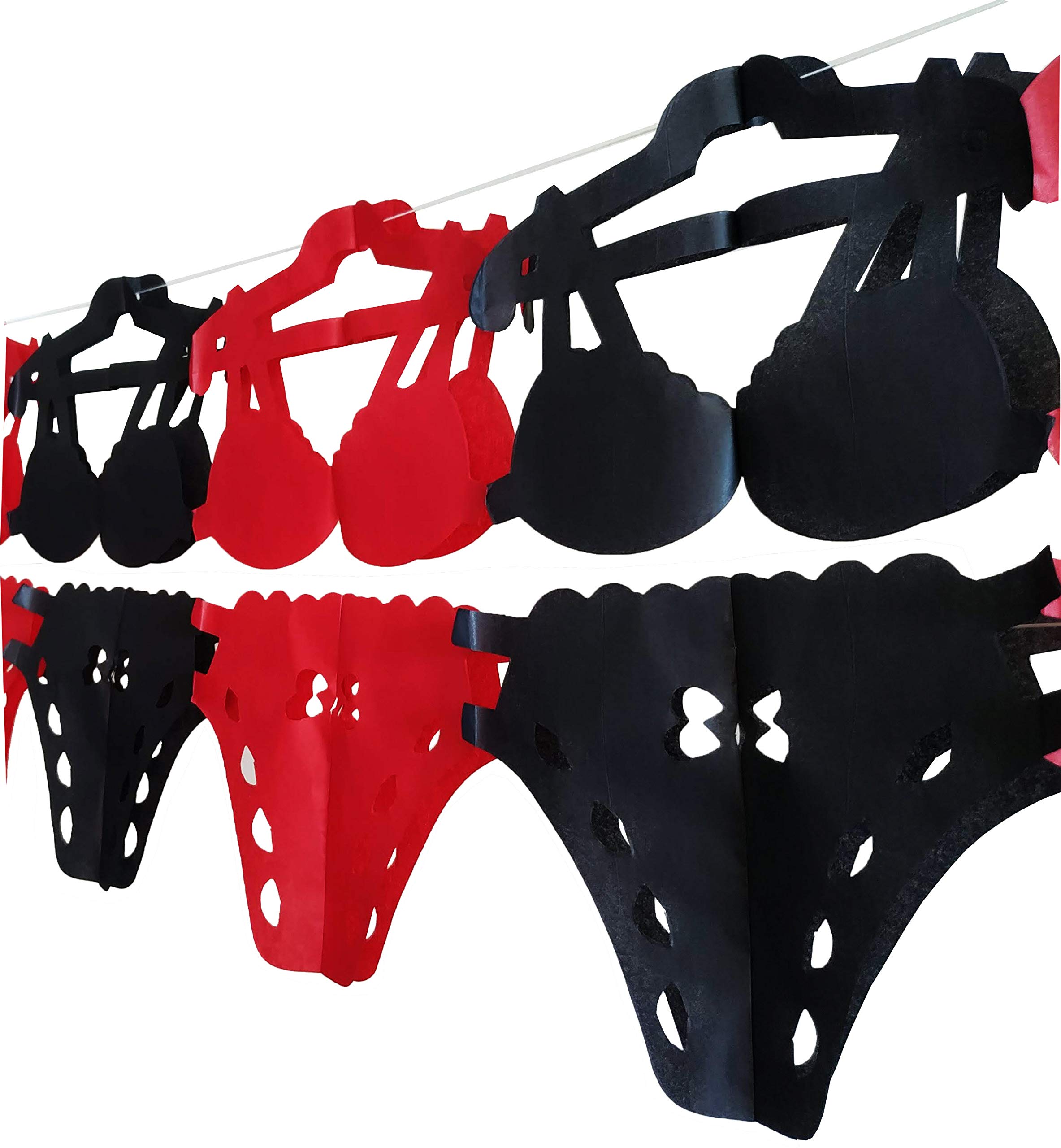 Yani's Gifts Lingerie Party Decorations - Bra & Panty Tissue Paper Streamers & Banner Set (1 Bra + 1 Panty) - Perfect for Bachelorette Parties, Bridal Showers, Birthday Celebrations & Girls Night Out - Fun Decor for Adult Themed Events & Naughty Nightclub Vibes