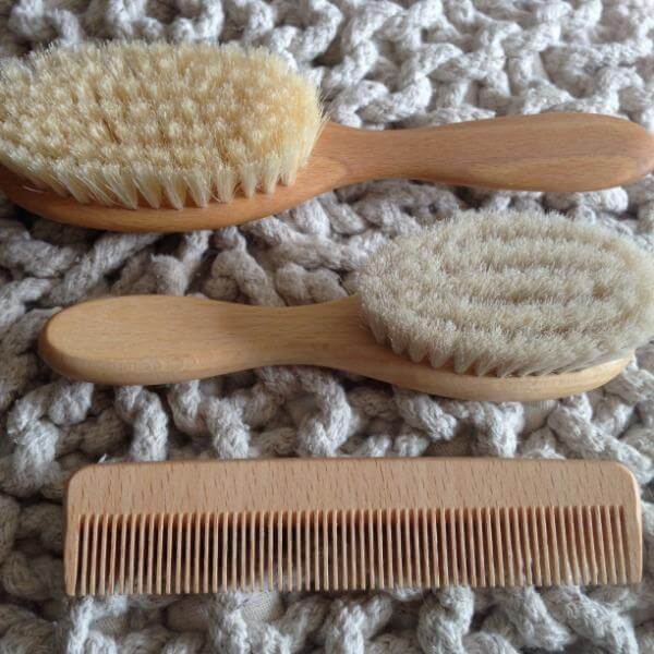 Baby Hair Comb - Soft Bristle Gentle Detangling Brush for Newborns & Toddlers - Perfect for Daily Hair Care & Styling at Home or On-the-Go