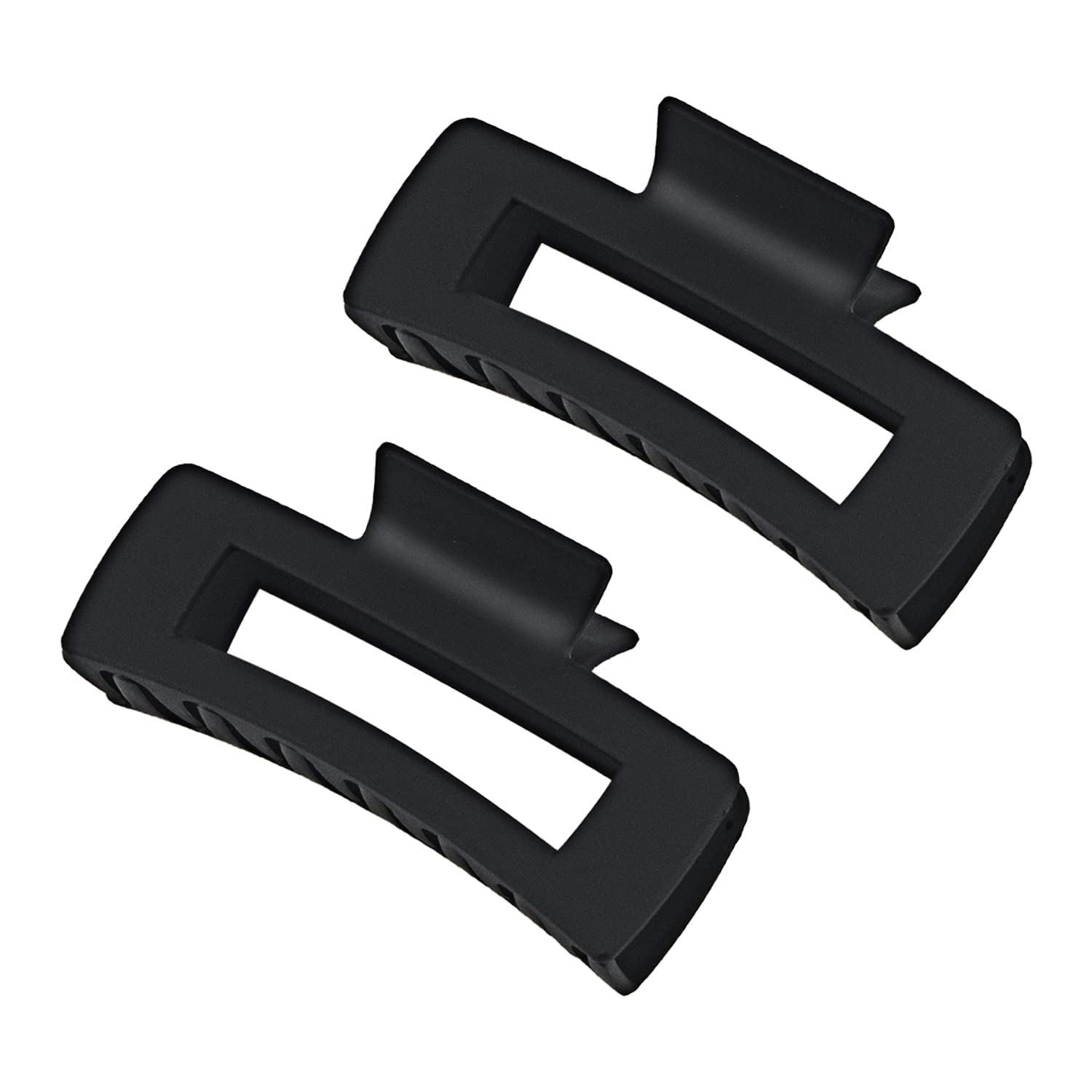 MINTA Hair Claw Clips 6PCS - 3.5 Inch Strong Hold Rectangle Hair Clips for Women & Girls, Non-Slip Jaw Clamps for Thin to Thick Hair - Bright Color Hair Styling Accessories for Ponytail, Bun & Updo Hairstyles