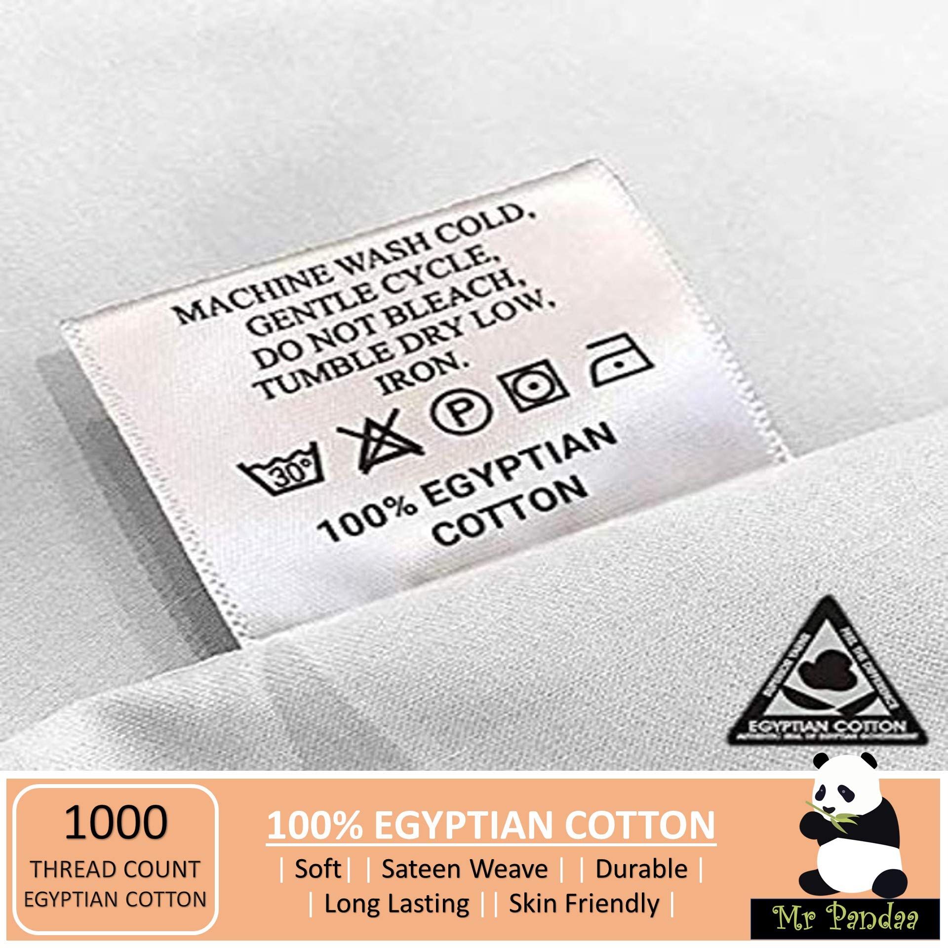 Premium 1000-Thread-Count 100% Egyptian Cotton Split Queen Sheet Set for Adjustable Beds - Ultra Soft Sateen Weave 5-Piece Set with 2 Fitted Sheets (21