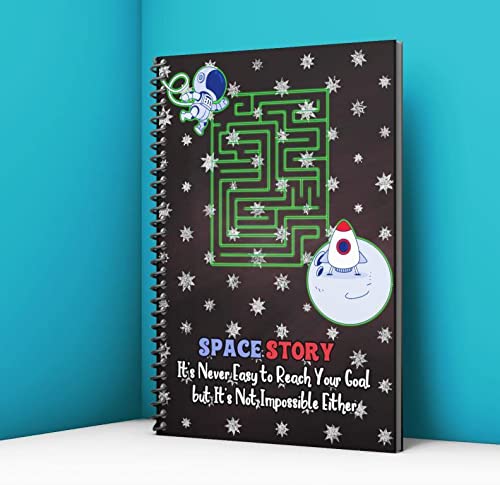 Klassik Pack of 4 Space Theme Diaries for Kids | Personalized Name Customization | Perfect for Birthday Party Favors, Return Gifts & School Giveaways | Great for Space-Themed Events, Classroom Rewards & Children's Gift Ideas