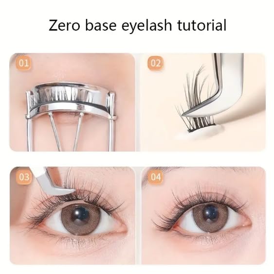 2PCS Curved Eyelash Tweezers for Easy False Lash Application & Removal - Professional Eyelash Extension Tools for Salon & Home Use