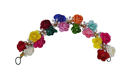RAAYA Juda Gajra Bridal Hair Accessories for Women - Elegant Floral Hair Jewelry for Weddings, Parties & Special Occasions - Pack of 1