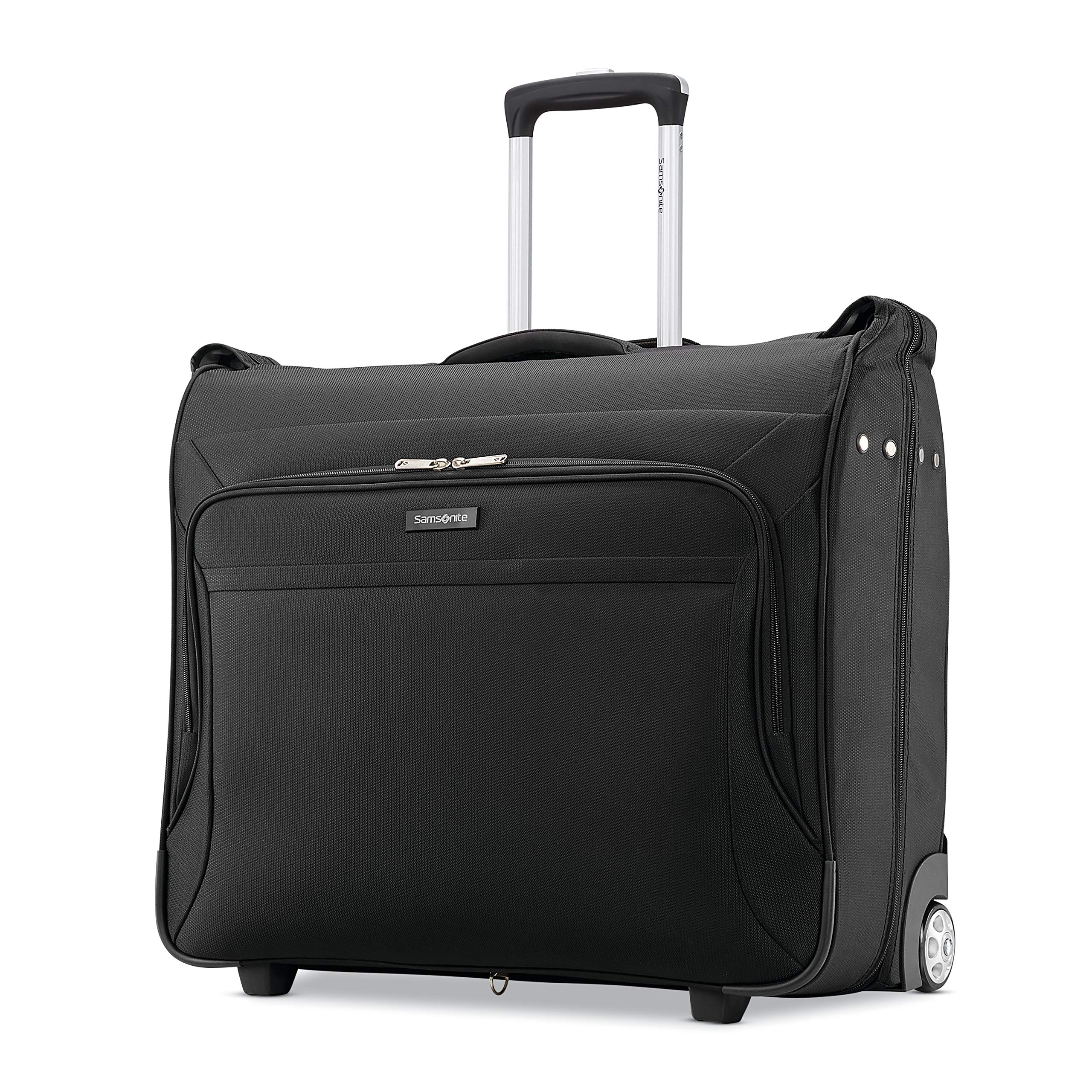 Samsonite Ascella X Softside Luggage - Black Expandable Carry-On Suitcase with Garment Bag | Perfect for Business Travel & Weekend Getaways
