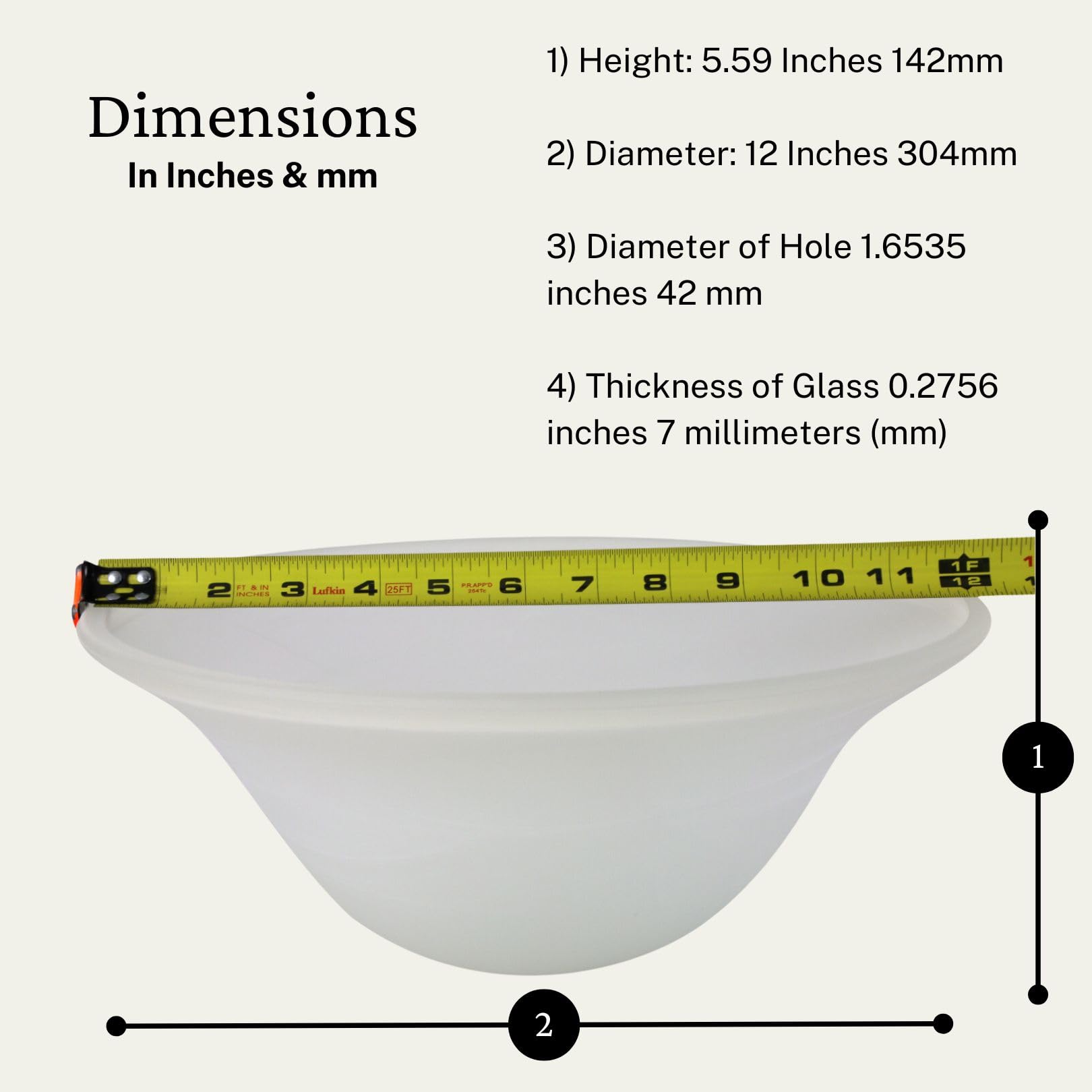 LIGHTACCENTS Alabaster White Glass Lamp Shade Replacement for Floor Lamps - Elegant Light Fixture Cover - Perfect for Living Room, Bedroom & Office Decor