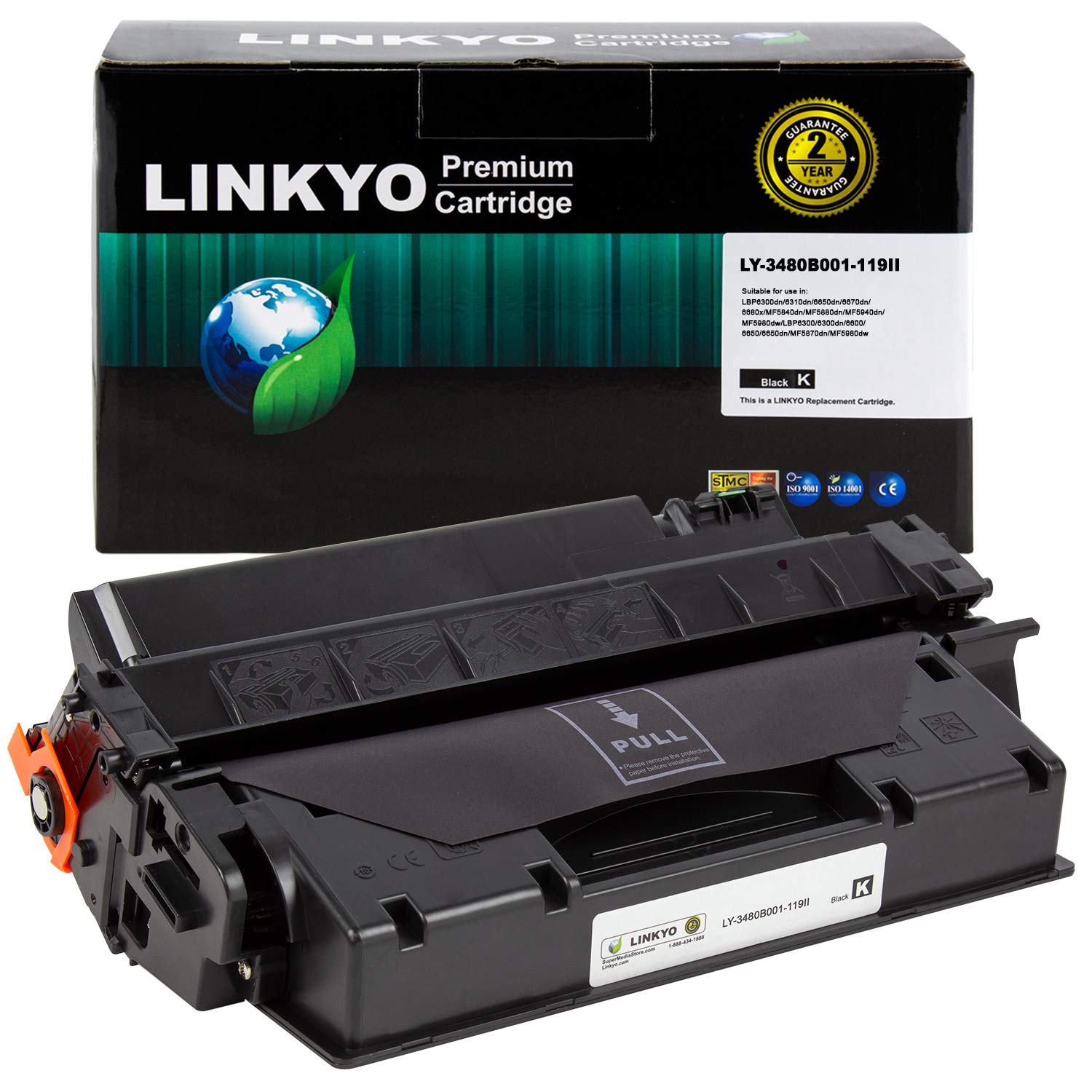 LINKYO Compatible Toner Cartridge Replacement for Canon 119 II 3480B001AA (Black, High Yield) - Works with Canon ImageCLASS Printers - Perfect for Home & Office Printing Needs