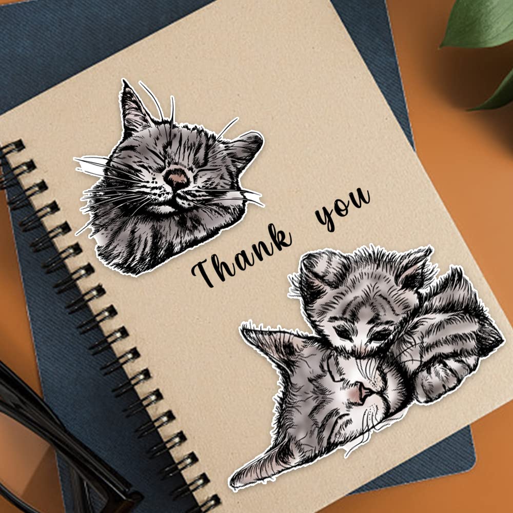 Cat & Dog Blessing Words Stamps and Dies Set for Card Making, Scrapbooking, Bullet Journal DIY - Clear Stamps and Cutting Dies for Handmade Crafts, Notebook Decoration | Perfect for Greeting Cards, Memory Books, and Gift Wrapping