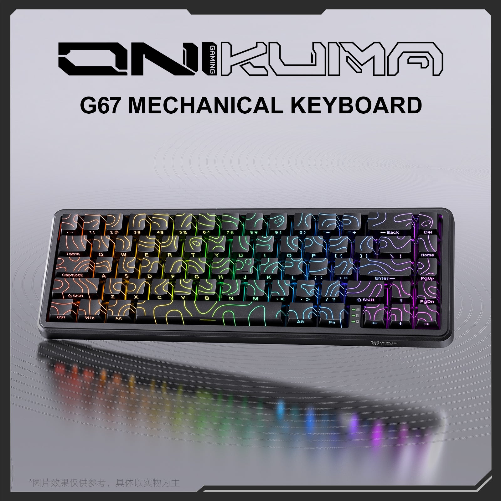 ONIKUMA G67 60% Rapid Trigger Hall Effect Gaming Keyboard - Wired RGB Custom Mechanical Keyboard with Magnetic Switches for FPS, MOBA & Esports Gaming