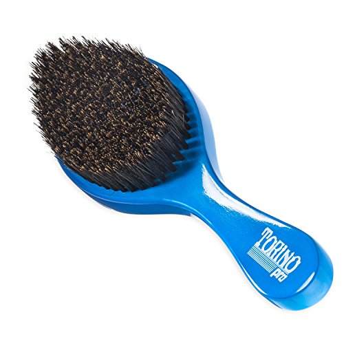 Brush King Torino Pro Wave Brush #350 - Medium Curve Waves Boar Bristle Brush for 360 Waves - True Texture Medium Styler for Men's Hair - Perfect for Daily Wave Maintenance & Styling
