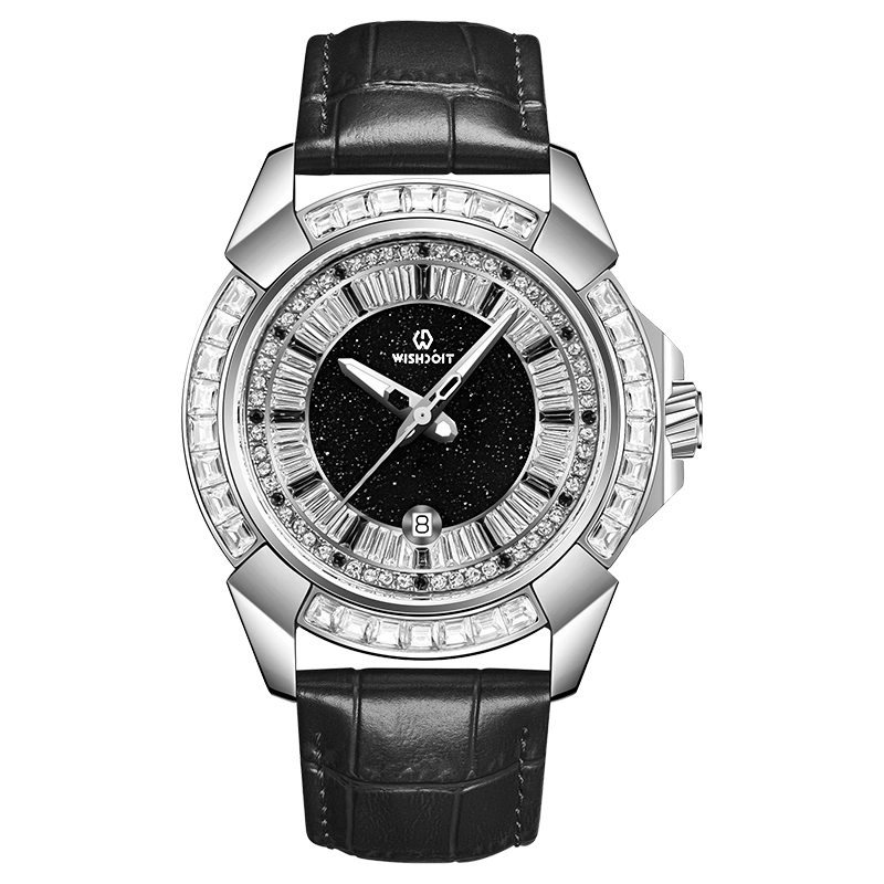 GLACIER Starry Sky Watch with Zircon Diamonds - Elegant Women's Dress Watch for Evening Parties & Special Occasions