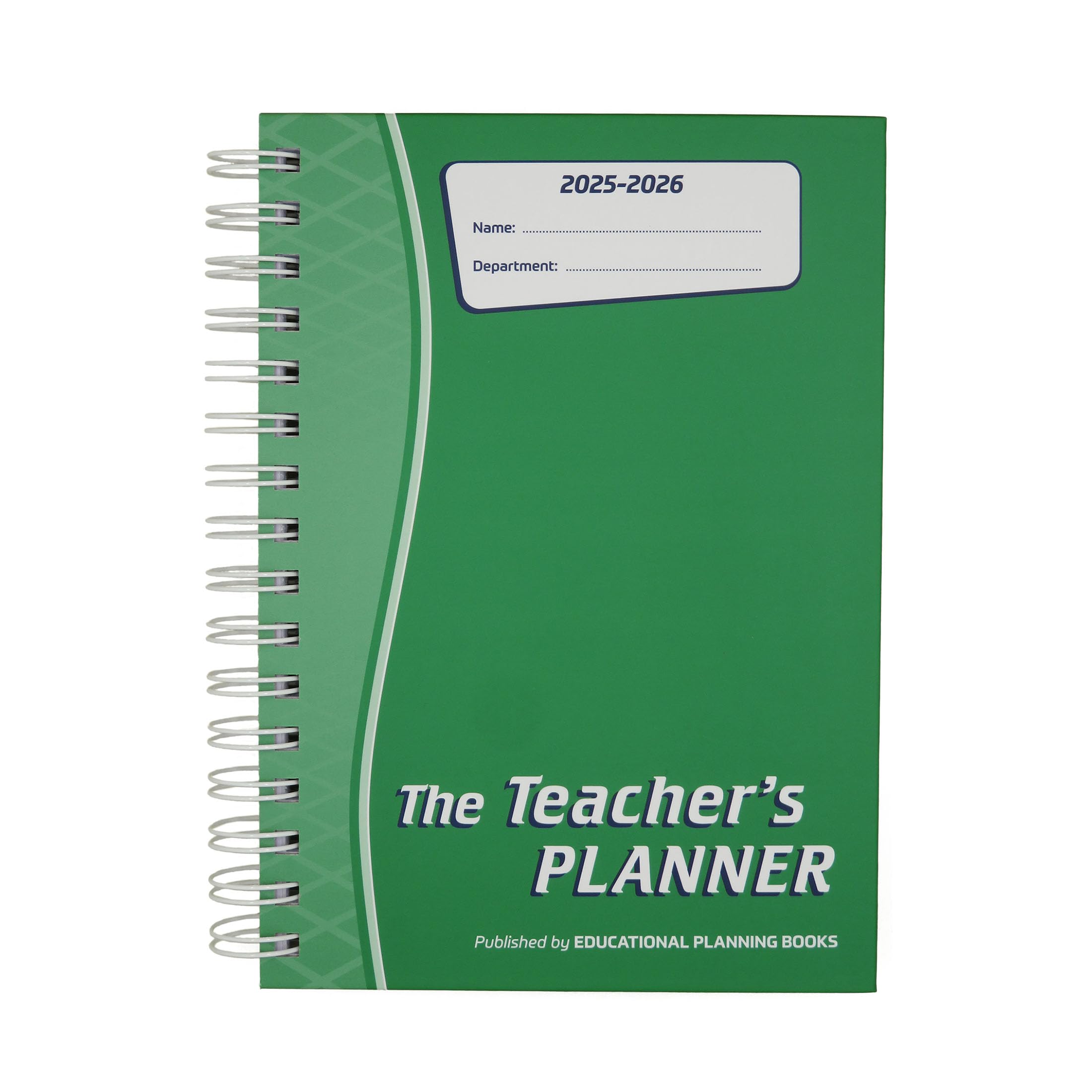 2025-2026 Teacher Planner A5 Size - 6 Period Lesson Plan Book, Green Cover (TP9-GRN) | Perfect for Classroom Organization & Daily Scheduling