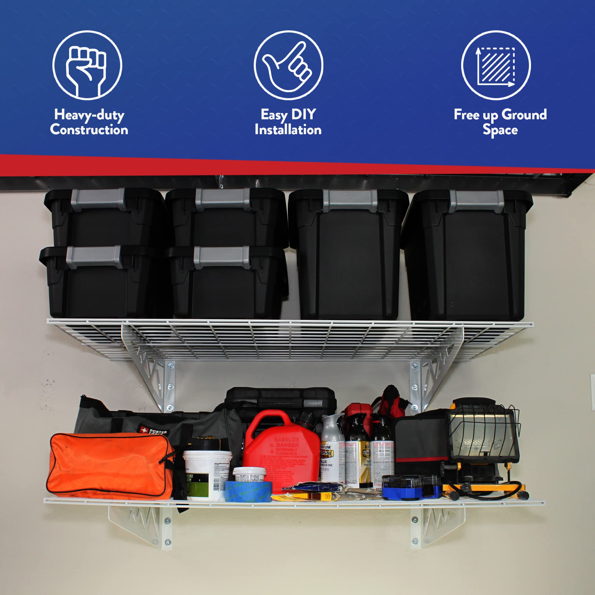 SafeRacks Garage Wall Shelf Two-Pack 24