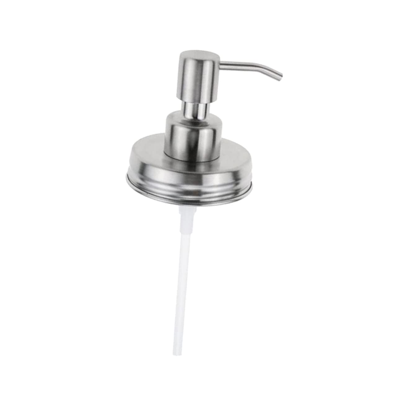TOPBATHY Stainless Steel Soap Dispenser Pump Lid Replacement for Mason Jars - Perfect for Bathroom, Kitchen, and DIY Home Decor Projects
